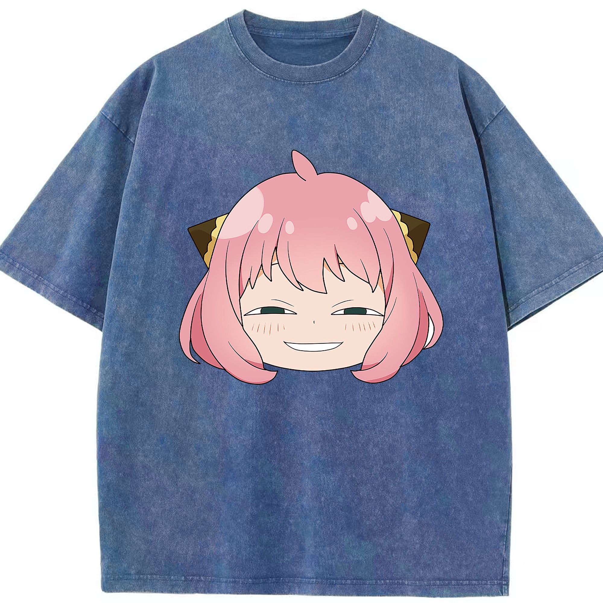 （画像用） SPY×FAMILY间谍家家酒 綿100% ヴィンテージ風 半袖Tシャツ（フロントプリント）
