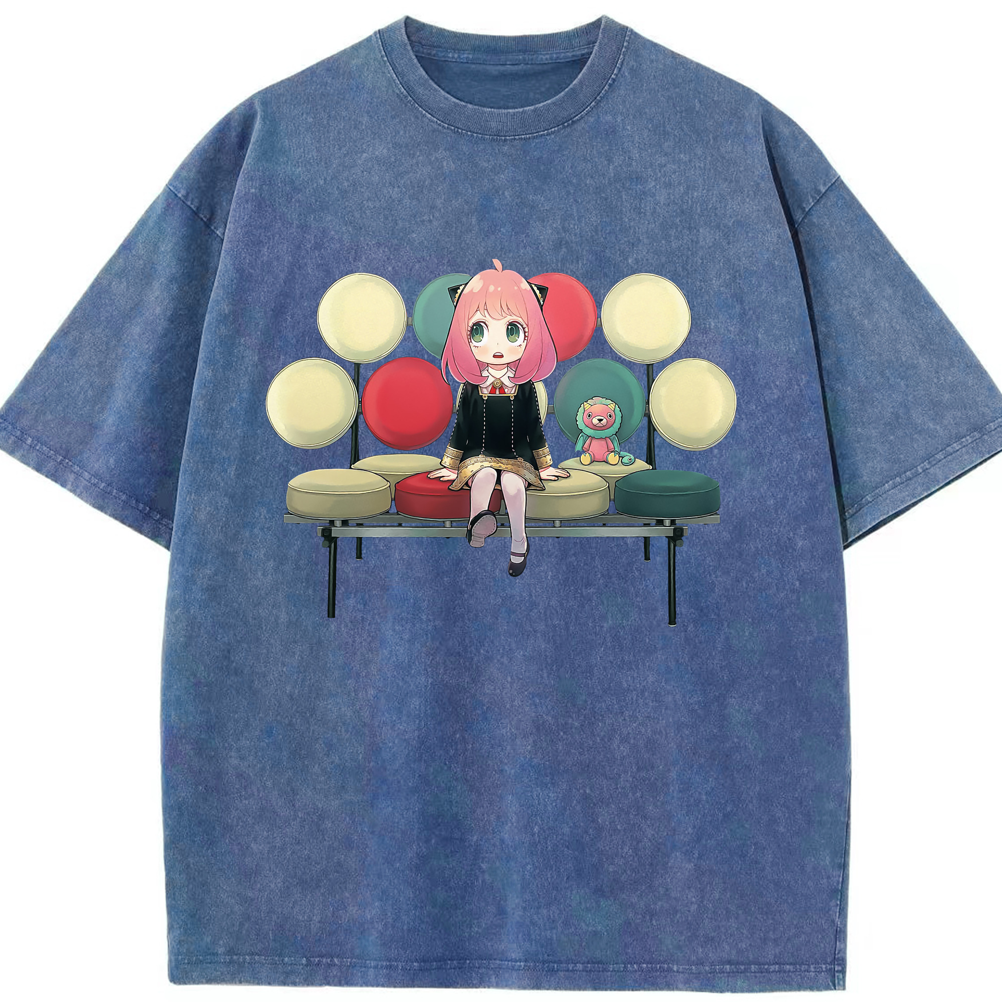 （画像用） SPY×FAMILY间谍家家酒 綿100% ヴィンテージ風 半袖Tシャツ（フロントプリント）