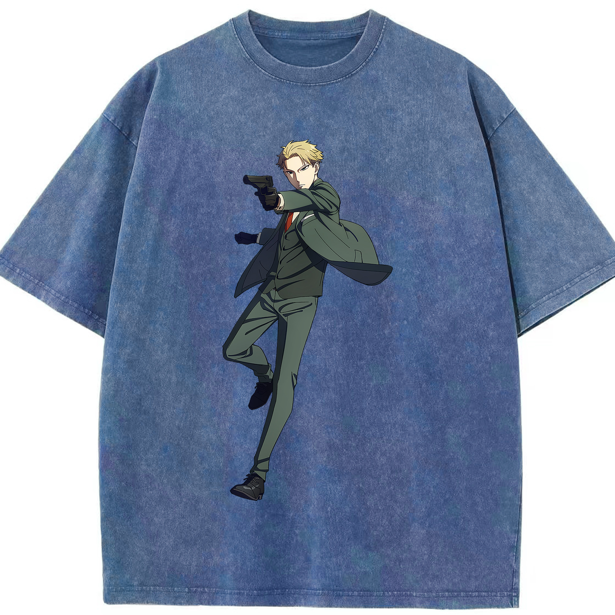 （画像用） SPY×FAMILY间谍家家酒 綿100% ヴィンテージ風 半袖Tシャツ（フロントプリント）