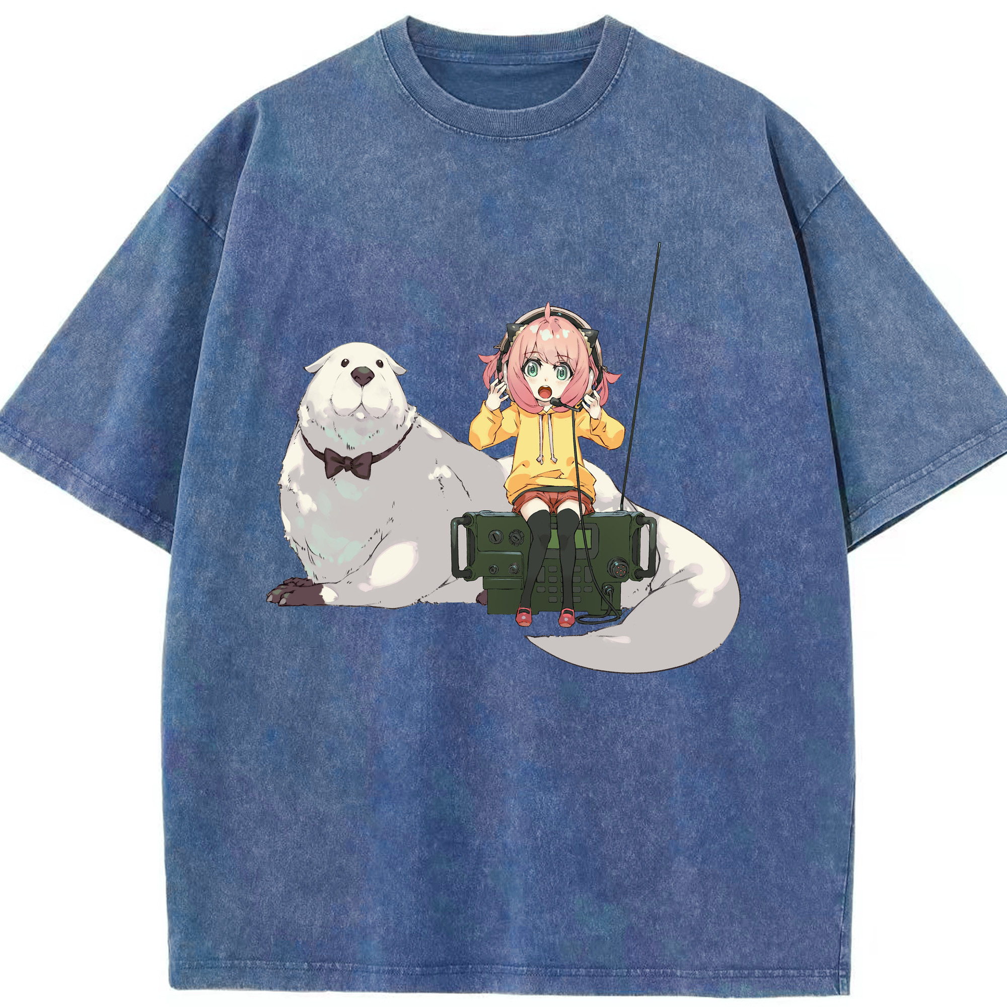 （画像用） SPY×FAMILY间谍家家酒 綿100% ヴィンテージ風 半袖Tシャツ（フロントプリント）