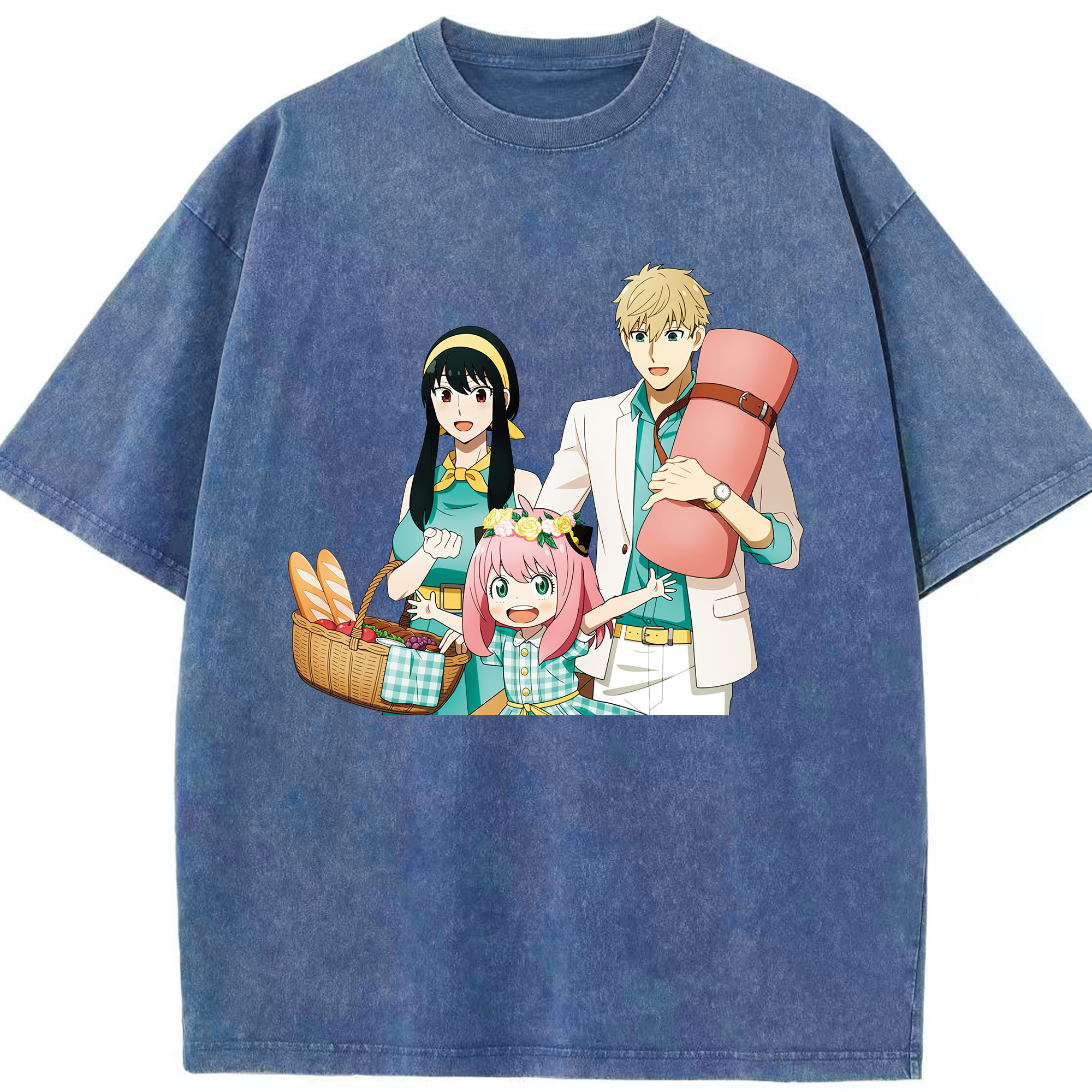 （画像用） SPY×FAMILY间谍家家酒 綿100% ヴィンテージ風 半袖Tシャツ（フロントプリント）