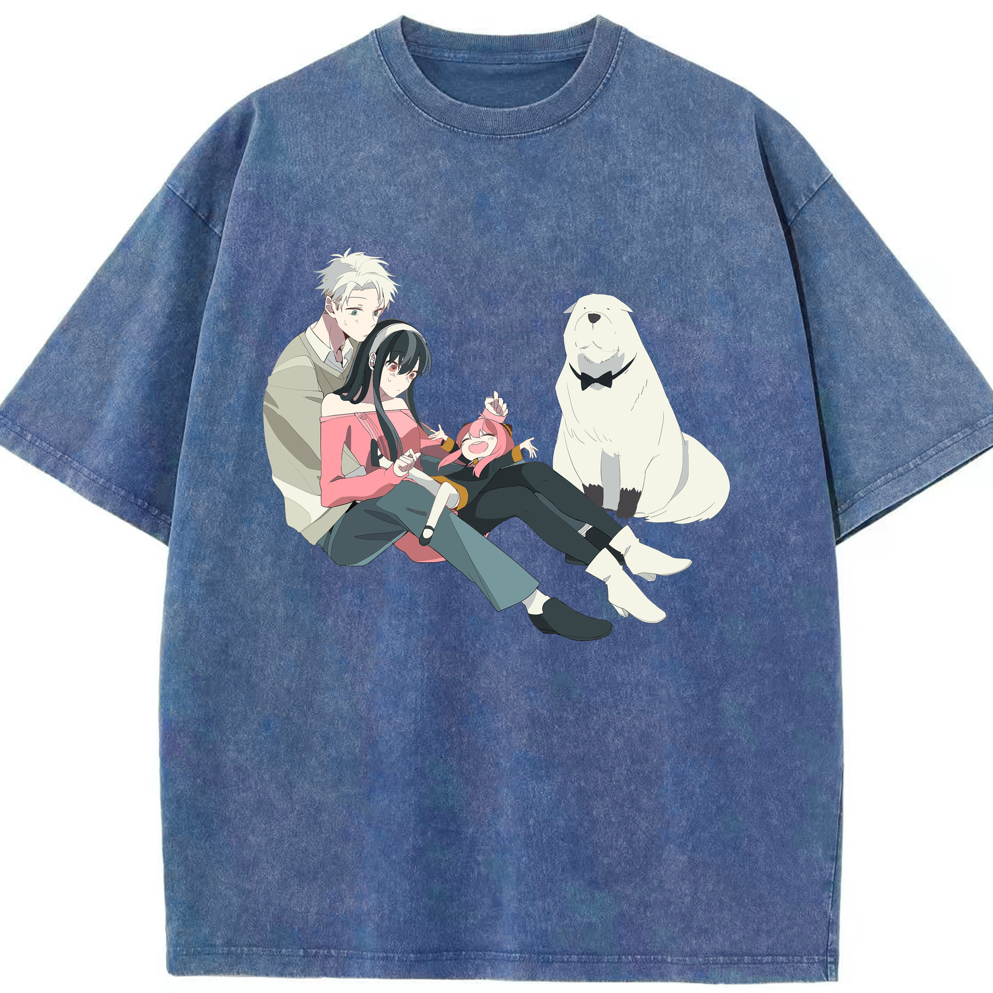 （画像用） SPY×FAMILY间谍家家酒 綿100% ヴィンテージ風 半袖Tシャツ（フロントプリント）