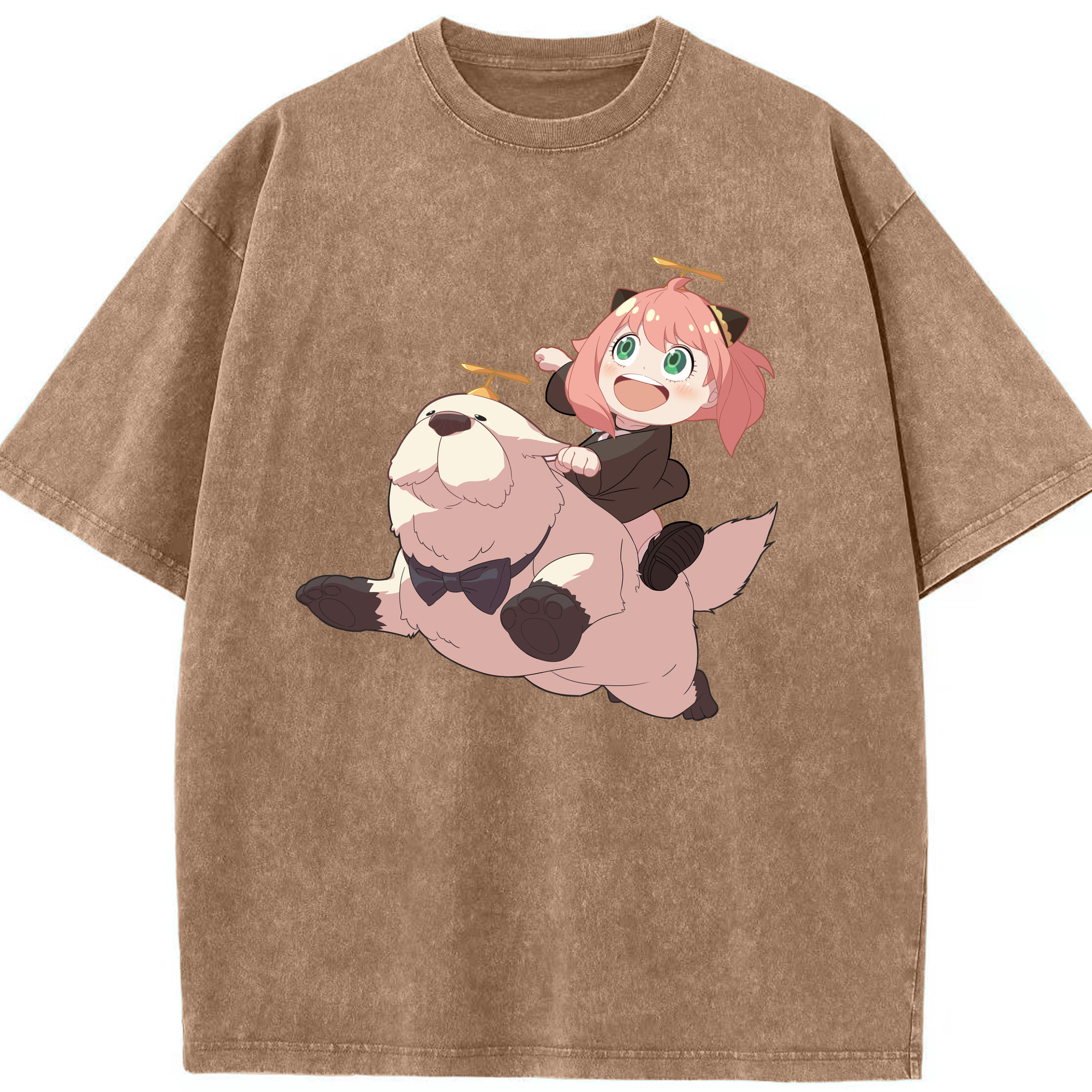（画像用） SPY×FAMILY间谍家家酒 綿100% ヴィンテージ風 半袖Tシャツ（フロントプリント）