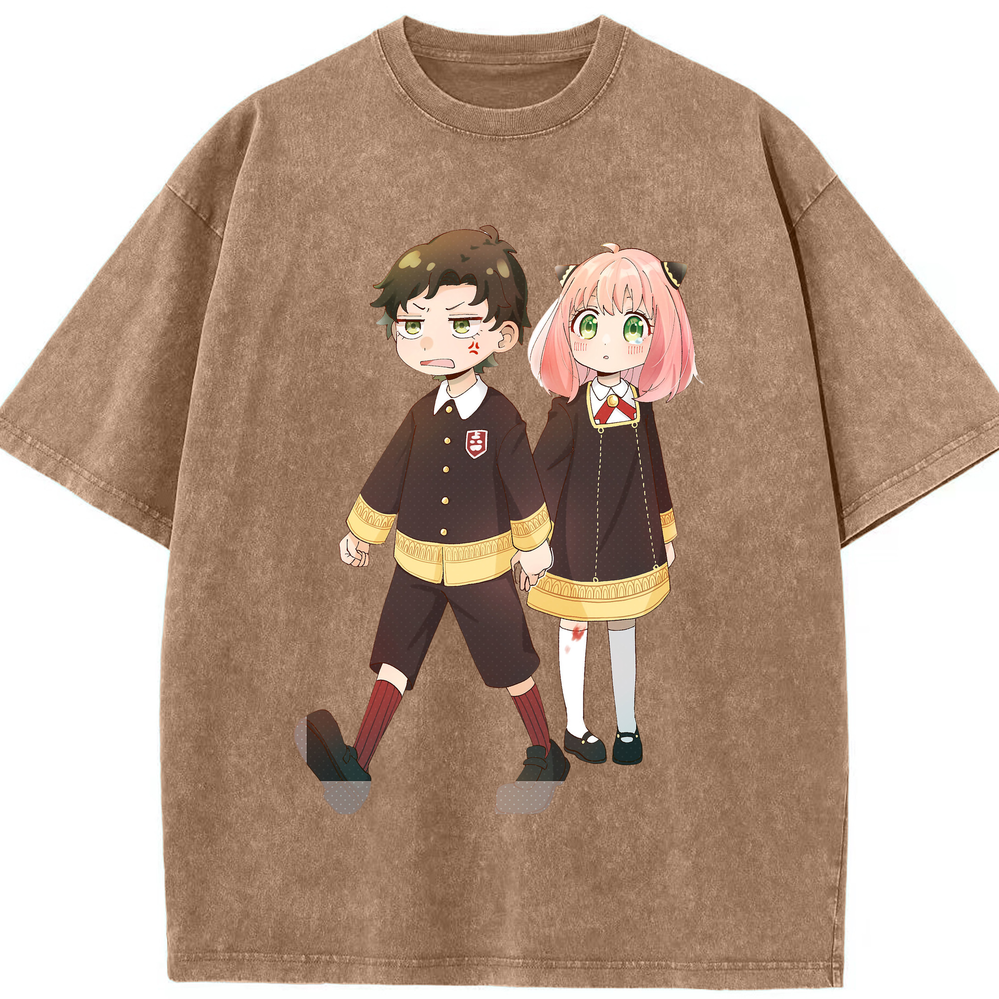 （画像用） SPY×FAMILY间谍家家酒 綿100% ヴィンテージ風 半袖Tシャツ（フロントプリント）
