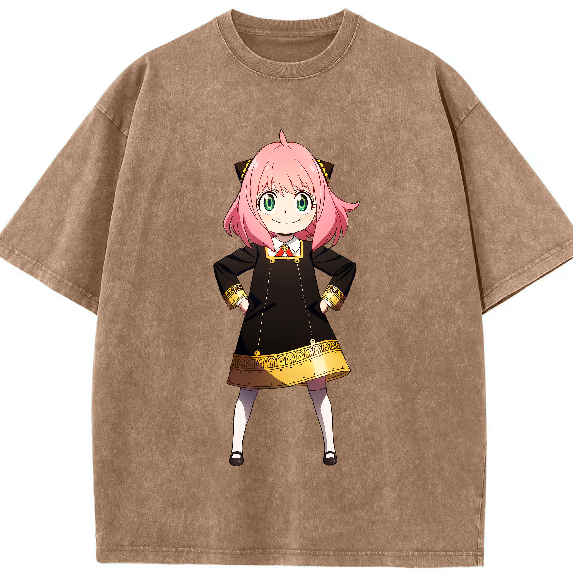 （画像用） SPY×FAMILY间谍家家酒 綿100% ヴィンテージ風 半袖Tシャツ（フロントプリント）