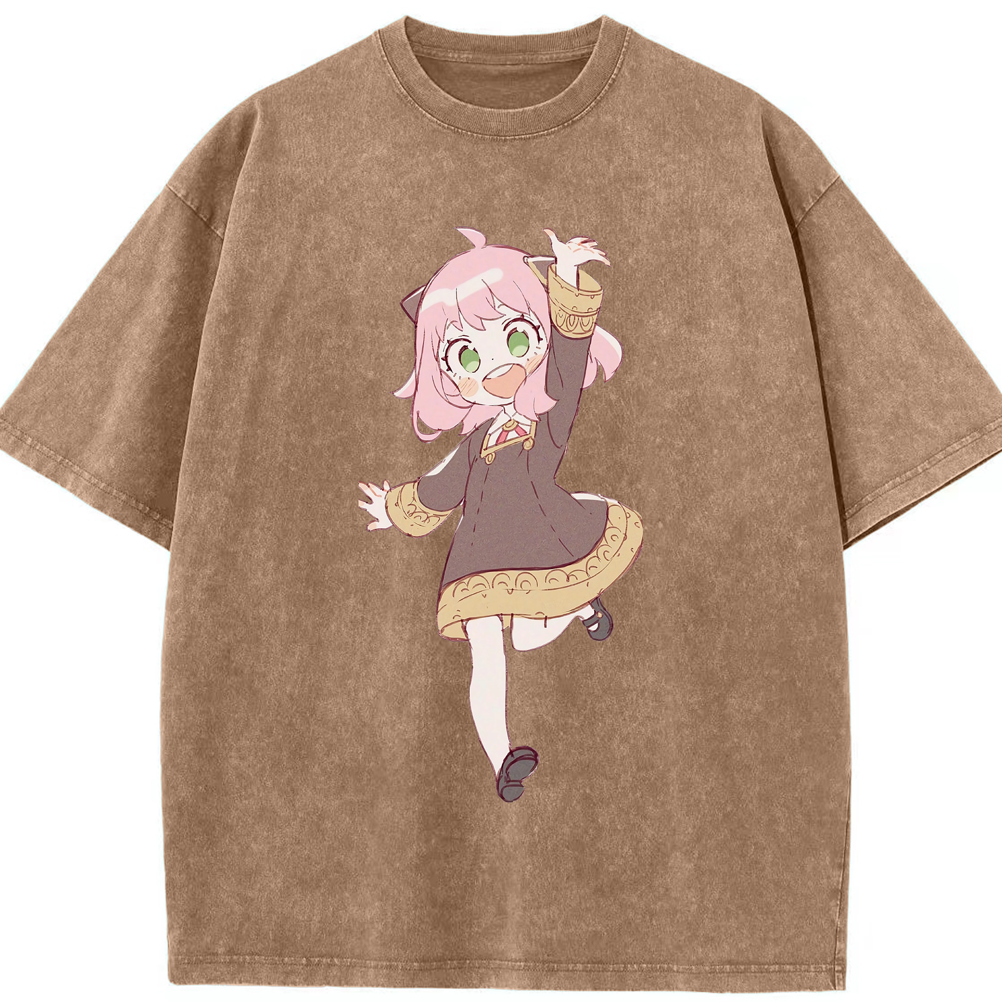 （画像用） SPY×FAMILY间谍家家酒 綿100% ヴィンテージ風 半袖Tシャツ（フロントプリント）