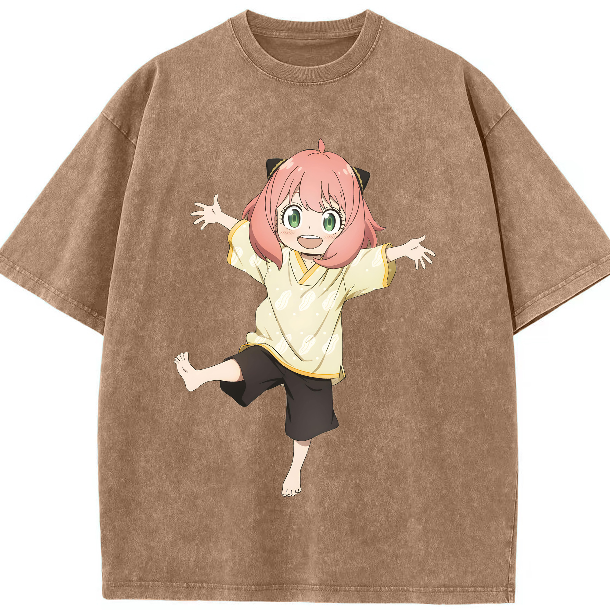 （画像用） SPY×FAMILY间谍家家酒 綿100% ヴィンテージ風 半袖Tシャツ（フロントプリント）