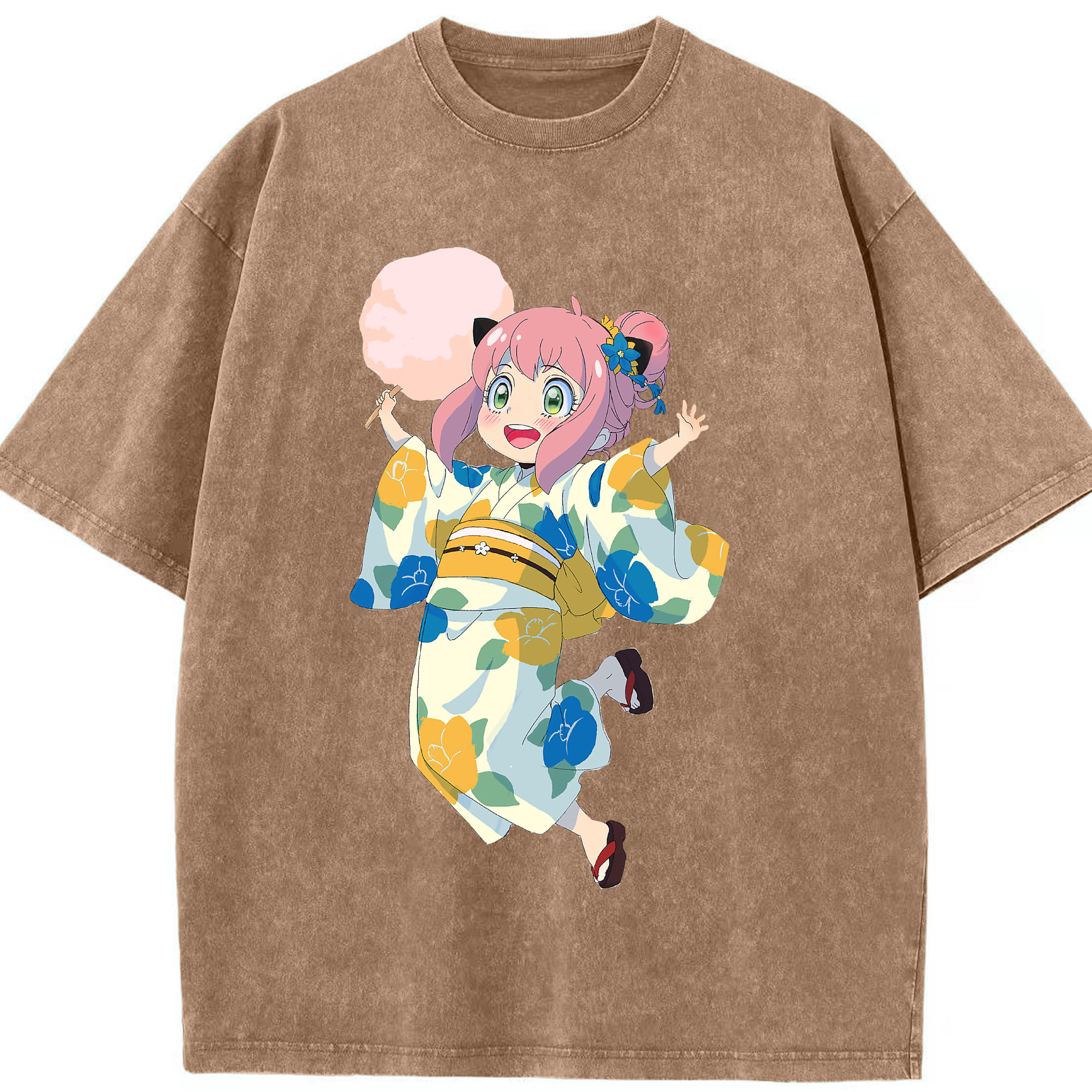 （画像用） SPY×FAMILY间谍家家酒 綿100% ヴィンテージ風 半袖Tシャツ（フロントプリント）