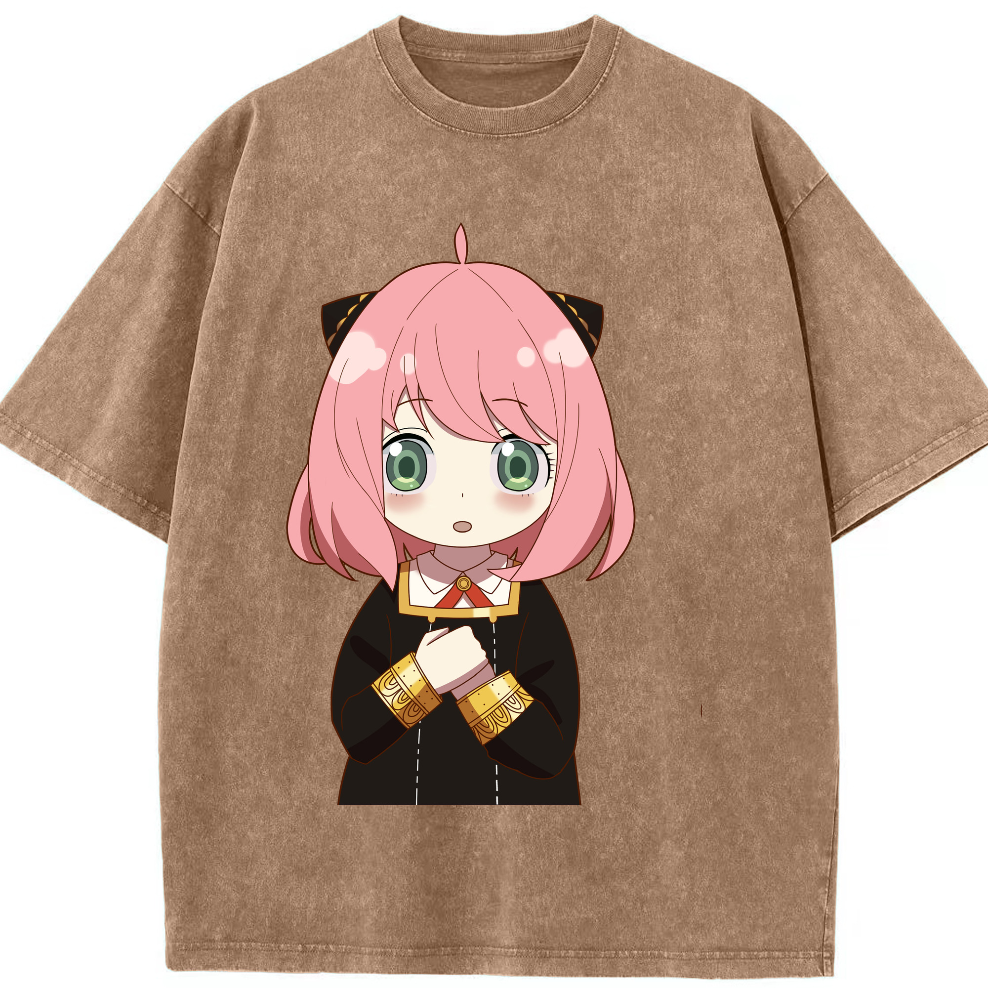 （画像用） SPY×FAMILY间谍家家酒 綿100% ヴィンテージ風 半袖Tシャツ（フロントプリント）