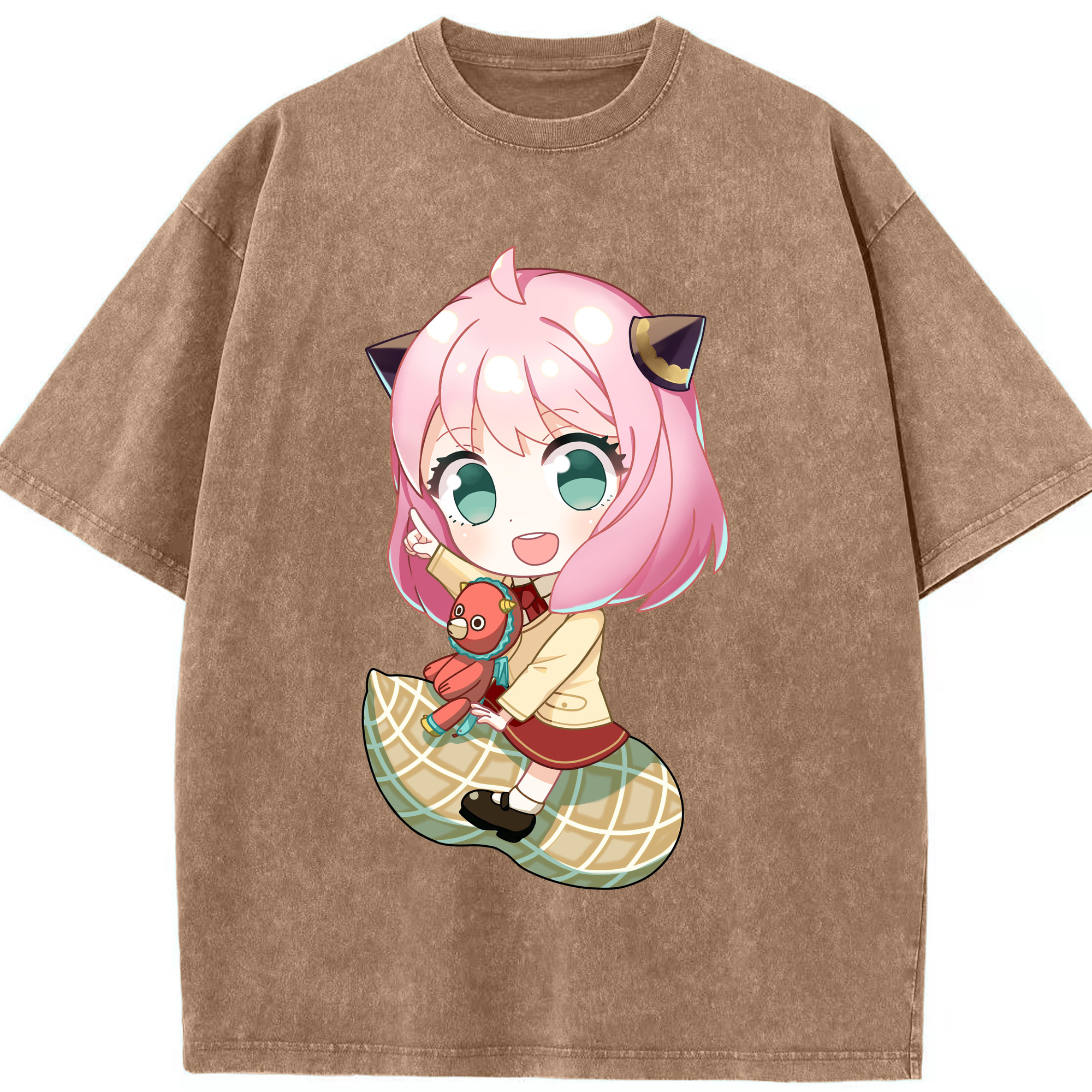（画像用） SPY×FAMILY间谍家家酒 綿100% ヴィンテージ風 半袖Tシャツ（フロントプリント）
