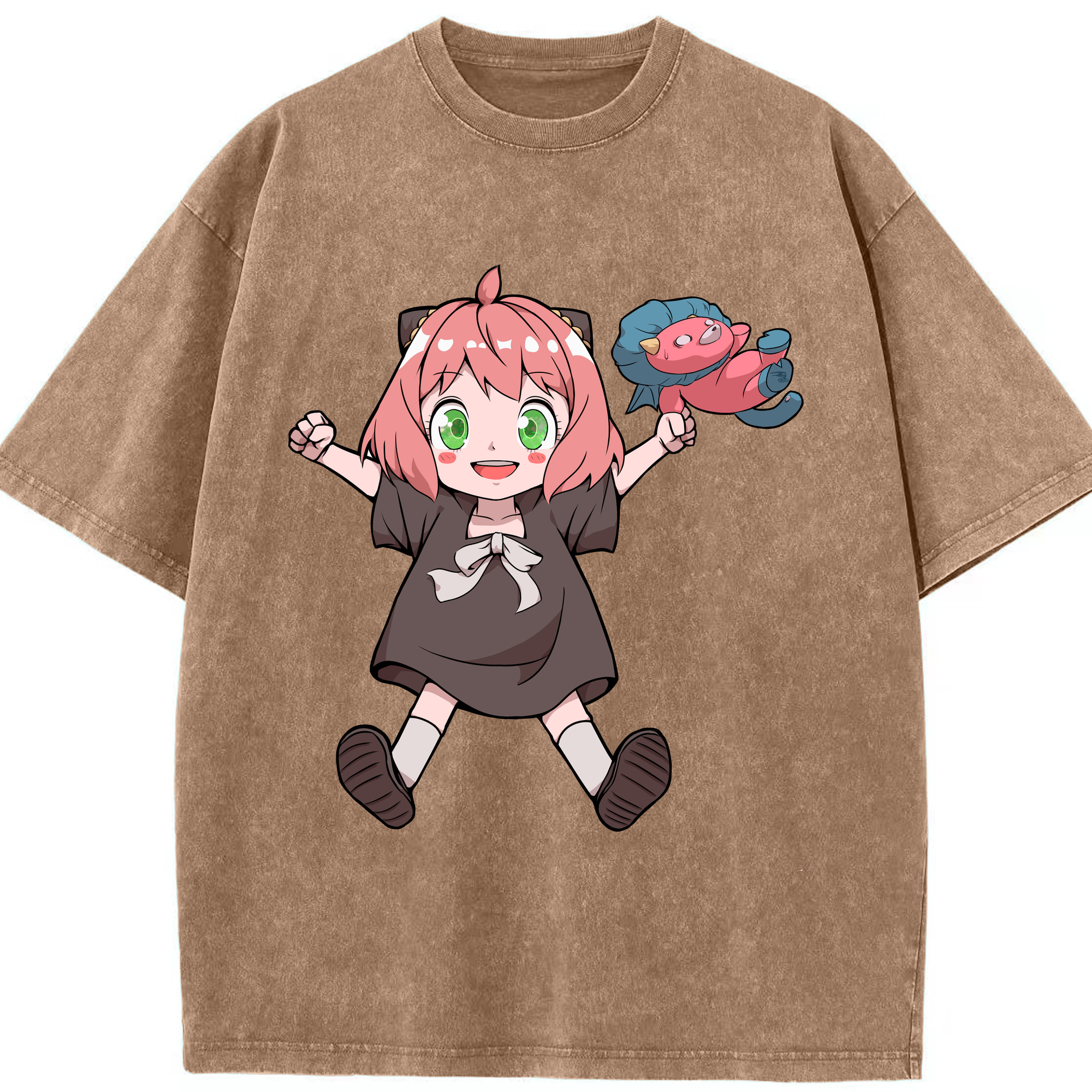 （画像用） SPY×FAMILY间谍家家酒 綿100% ヴィンテージ風 半袖Tシャツ（フロントプリント）
