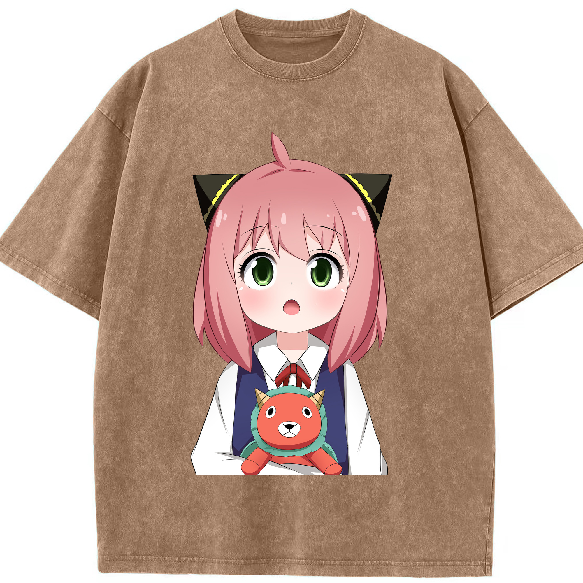 （画像用） SPY×FAMILY间谍家家酒 綿100% ヴィンテージ風 半袖Tシャツ（フロントプリント）