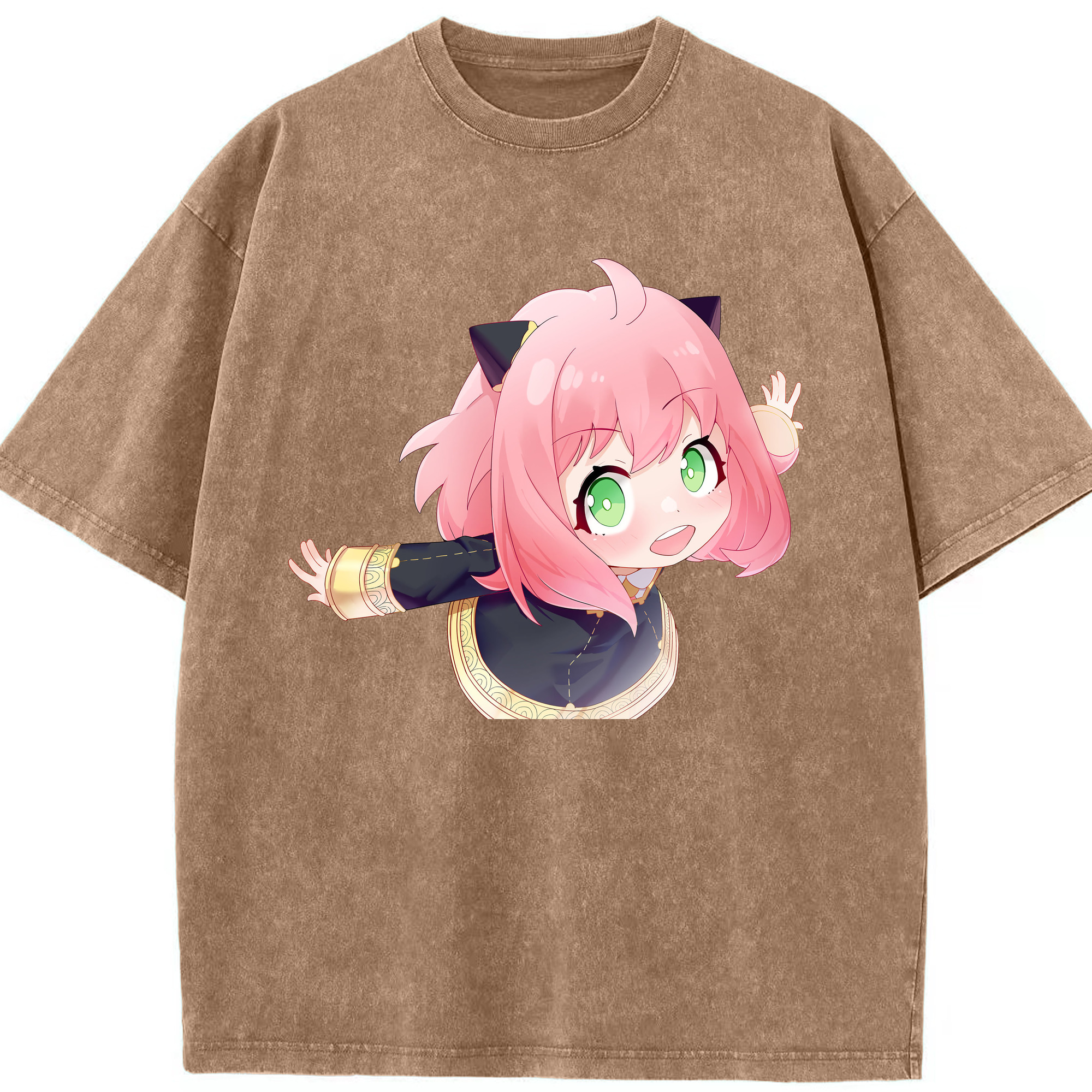 （画像用） SPY×FAMILY间谍家家酒 綿100% ヴィンテージ風 半袖Tシャツ（フロントプリント）