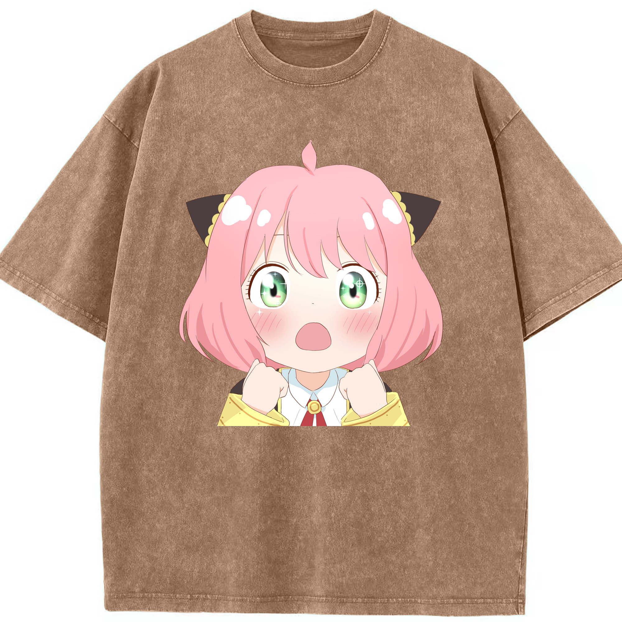 （画像用） SPY×FAMILY间谍家家酒 綿100% ヴィンテージ風 半袖Tシャツ（フロントプリント）