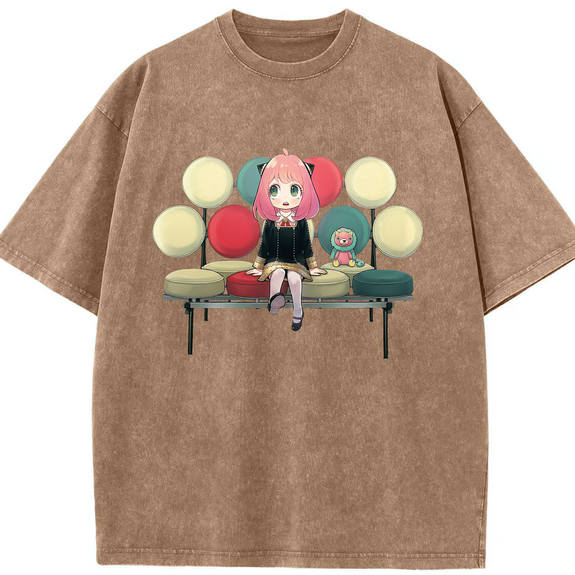 （画像用） SPY×FAMILY间谍家家酒 綿100% ヴィンテージ風 半袖Tシャツ（フロントプリント）