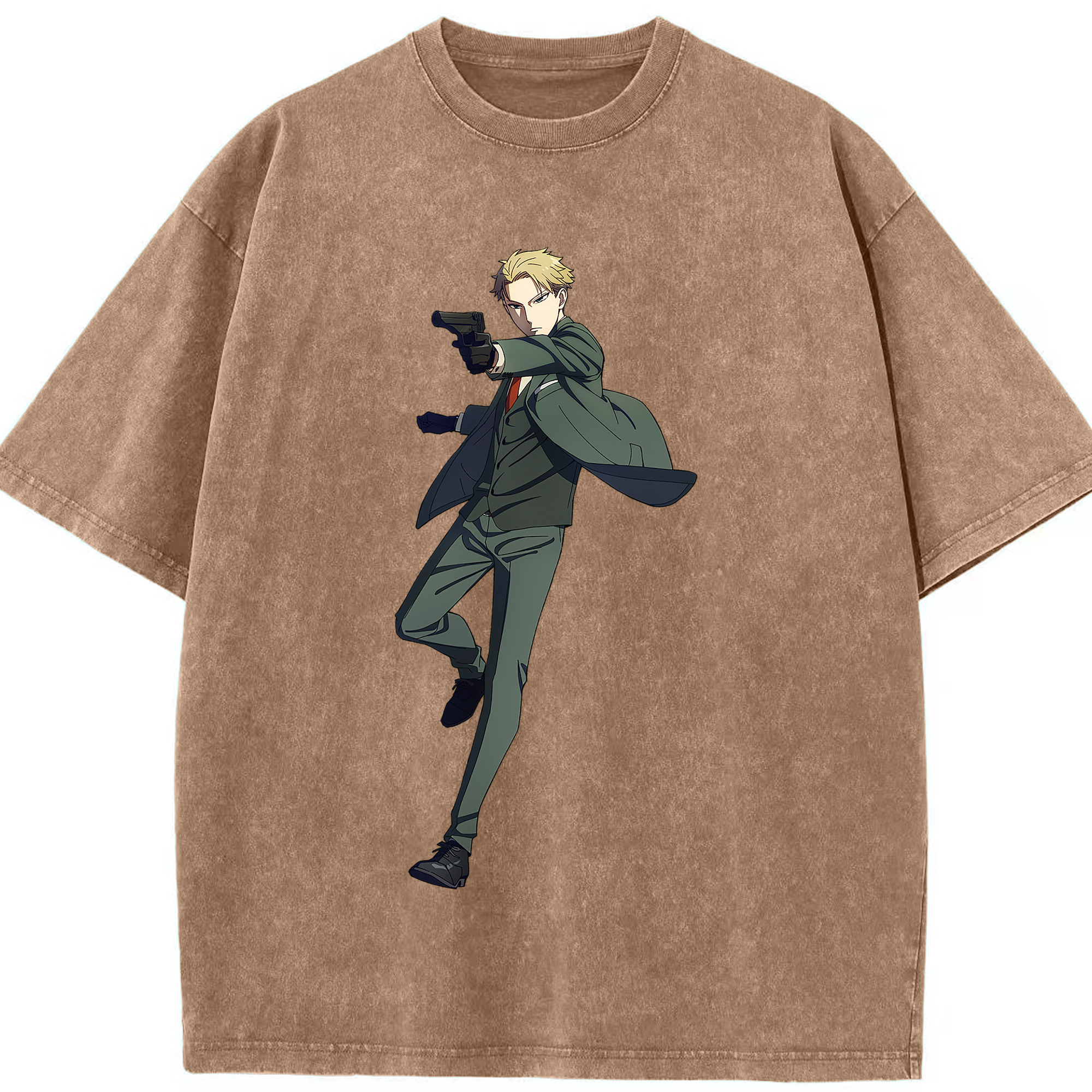 （画像用） SPY×FAMILY间谍家家酒 綿100% ヴィンテージ風 半袖Tシャツ（フロントプリント）