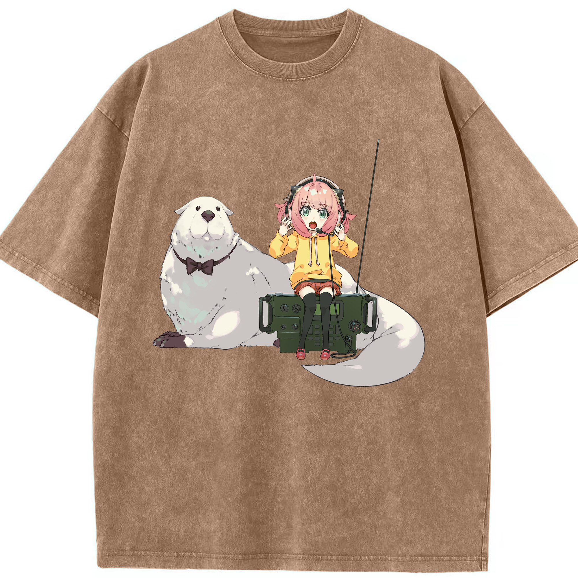 （画像用） SPY×FAMILY间谍家家酒 綿100% ヴィンテージ風 半袖Tシャツ（フロントプリント）