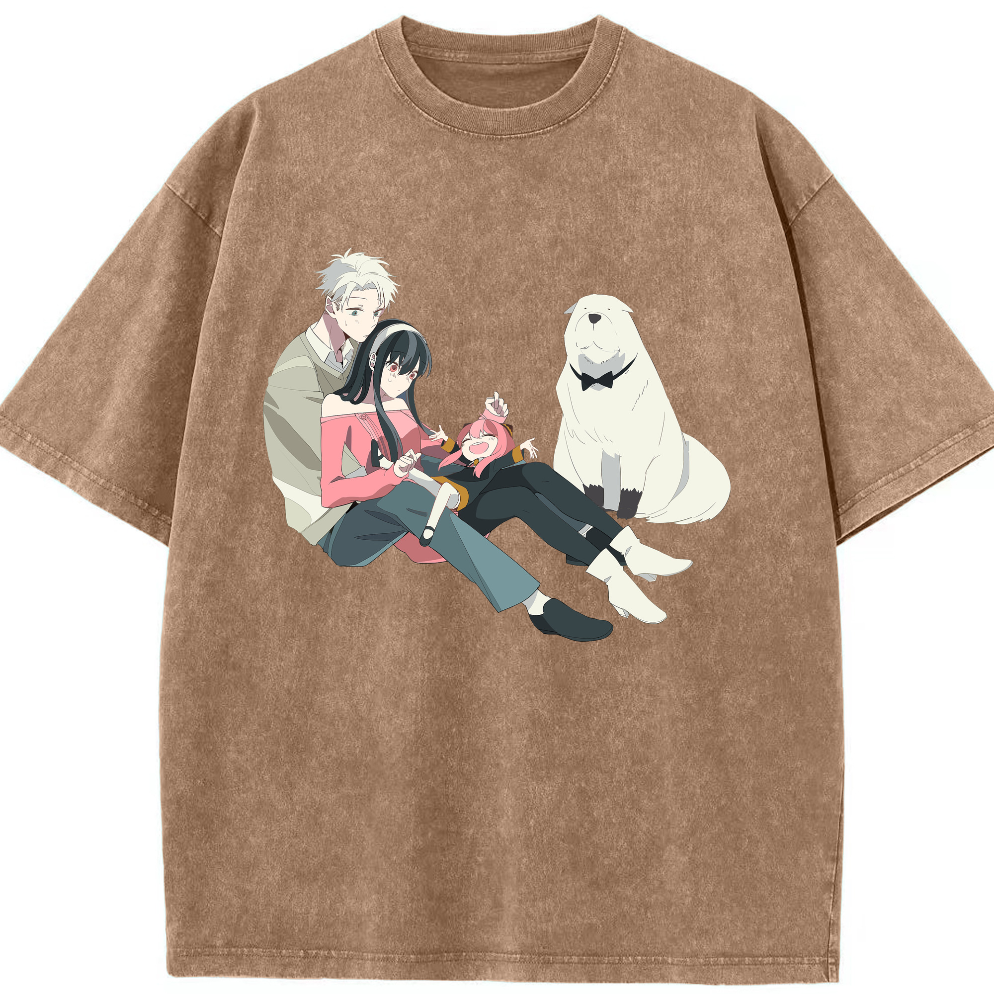 （画像用） SPY×FAMILY间谍家家酒 綿100% ヴィンテージ風 半袖Tシャツ（フロントプリント）