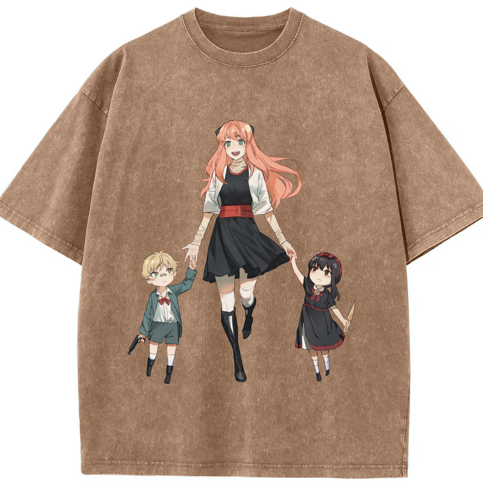 （画像用） SPY×FAMILY间谍家家酒 綿100% ヴィンテージ風 半袖Tシャツ（フロントプリント）