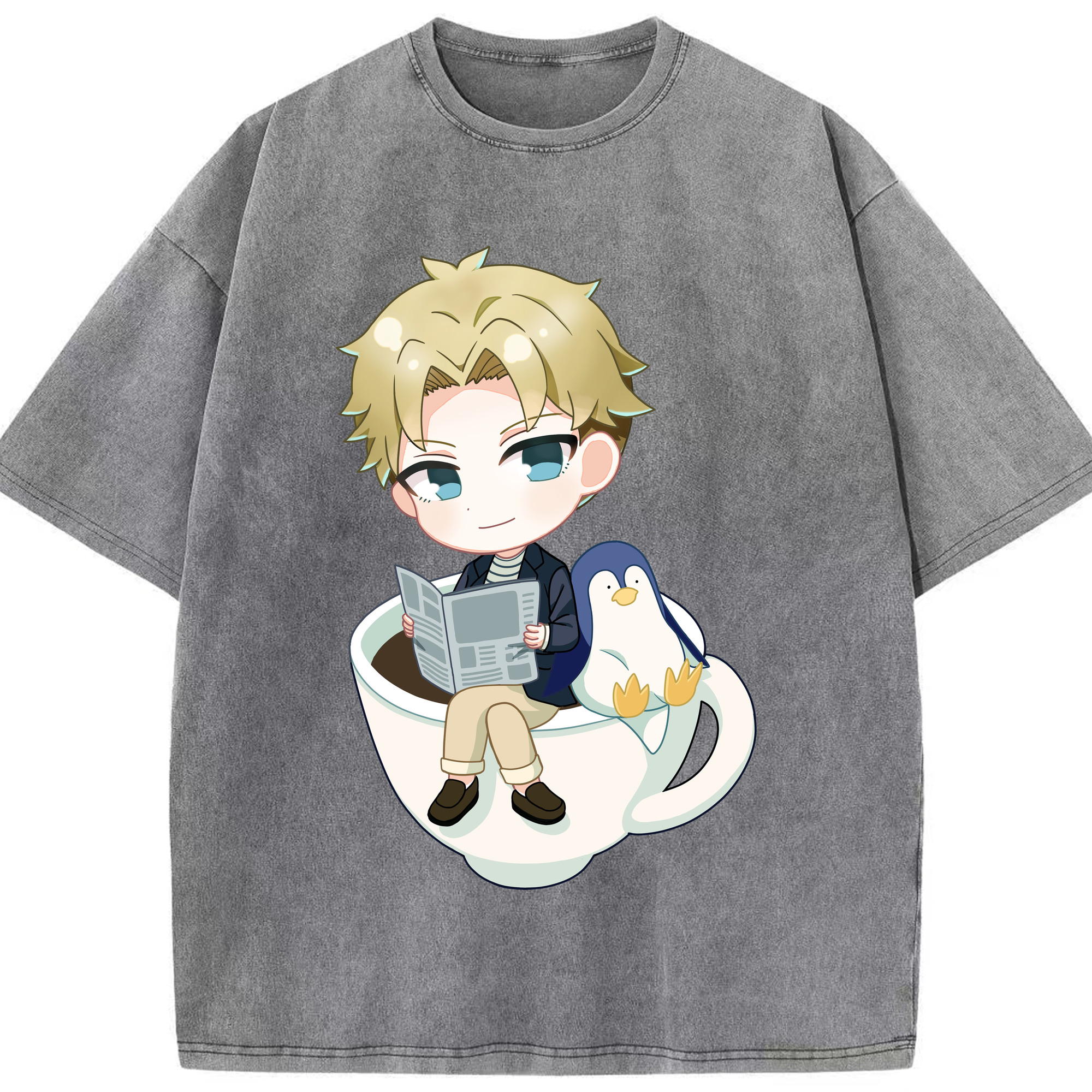 （画像用） SPY×FAMILY间谍家家酒 綿100% ヴィンテージ風 半袖Tシャツ（フロントプリント）