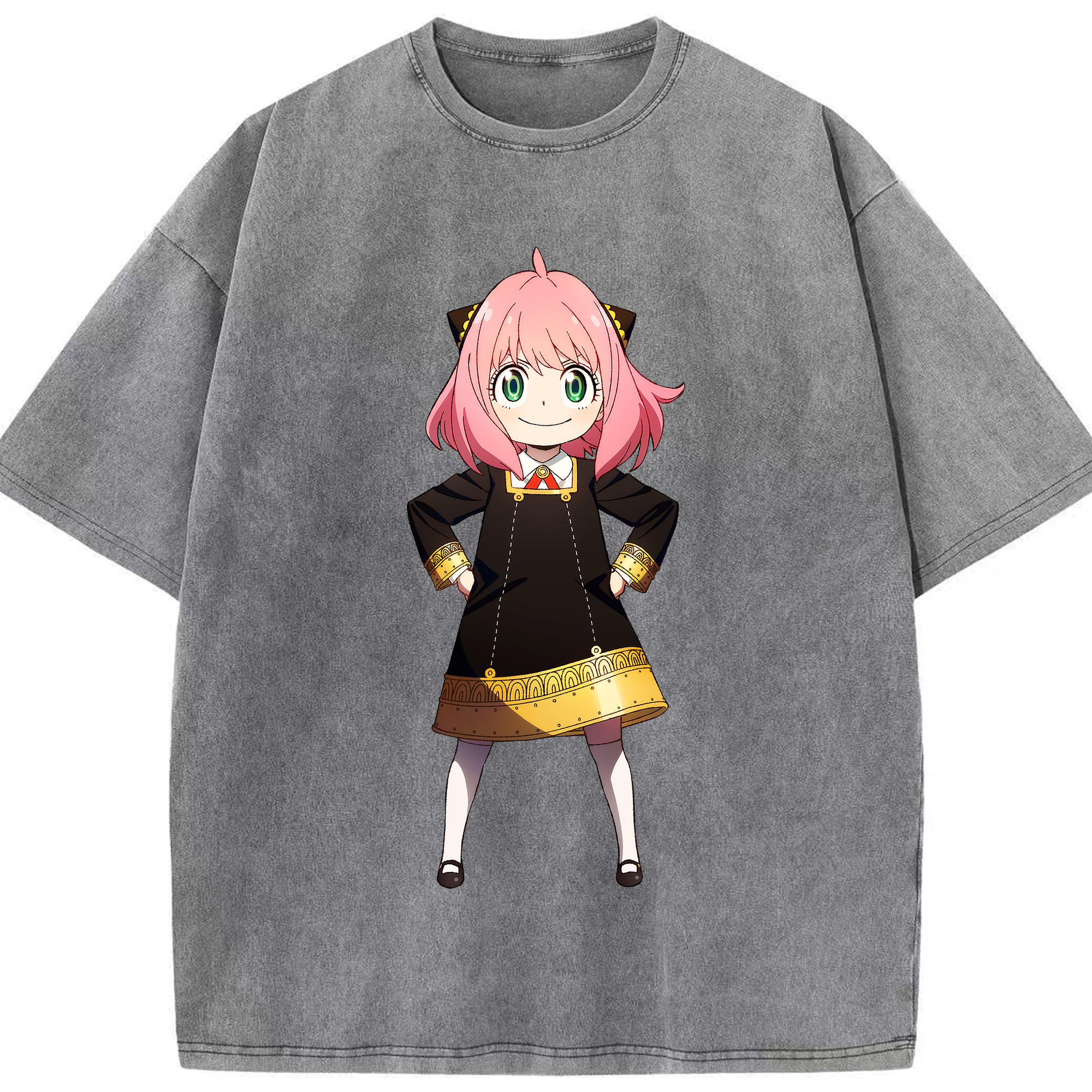 （画像用） SPY×FAMILY间谍家家酒 綿100% ヴィンテージ風 半袖Tシャツ（フロントプリント）