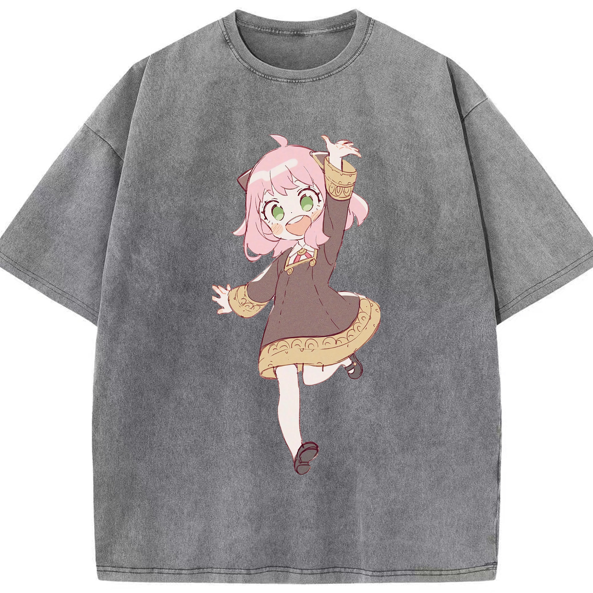 （画像用） SPY×FAMILY间谍家家酒 綿100% ヴィンテージ風 半袖Tシャツ（フロントプリント）