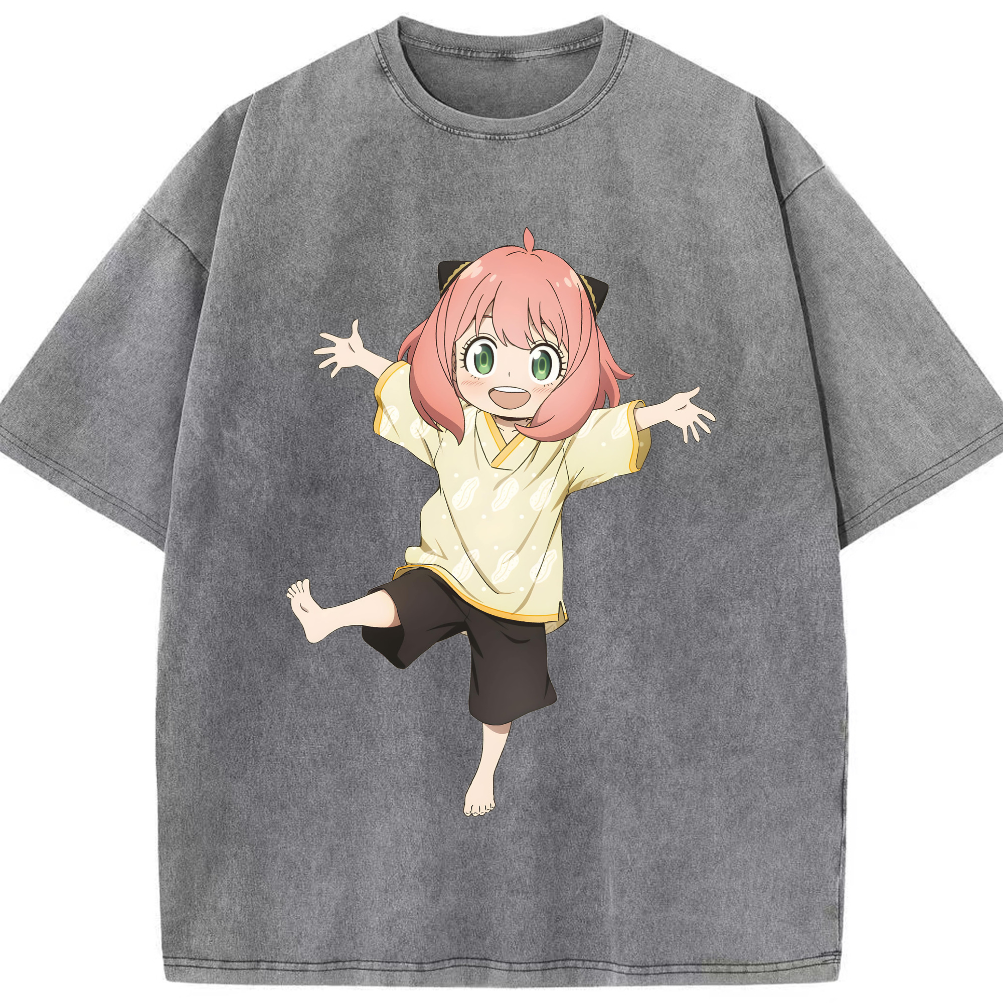（画像用） SPY×FAMILY间谍家家酒 綿100% ヴィンテージ風 半袖Tシャツ（フロントプリント）
