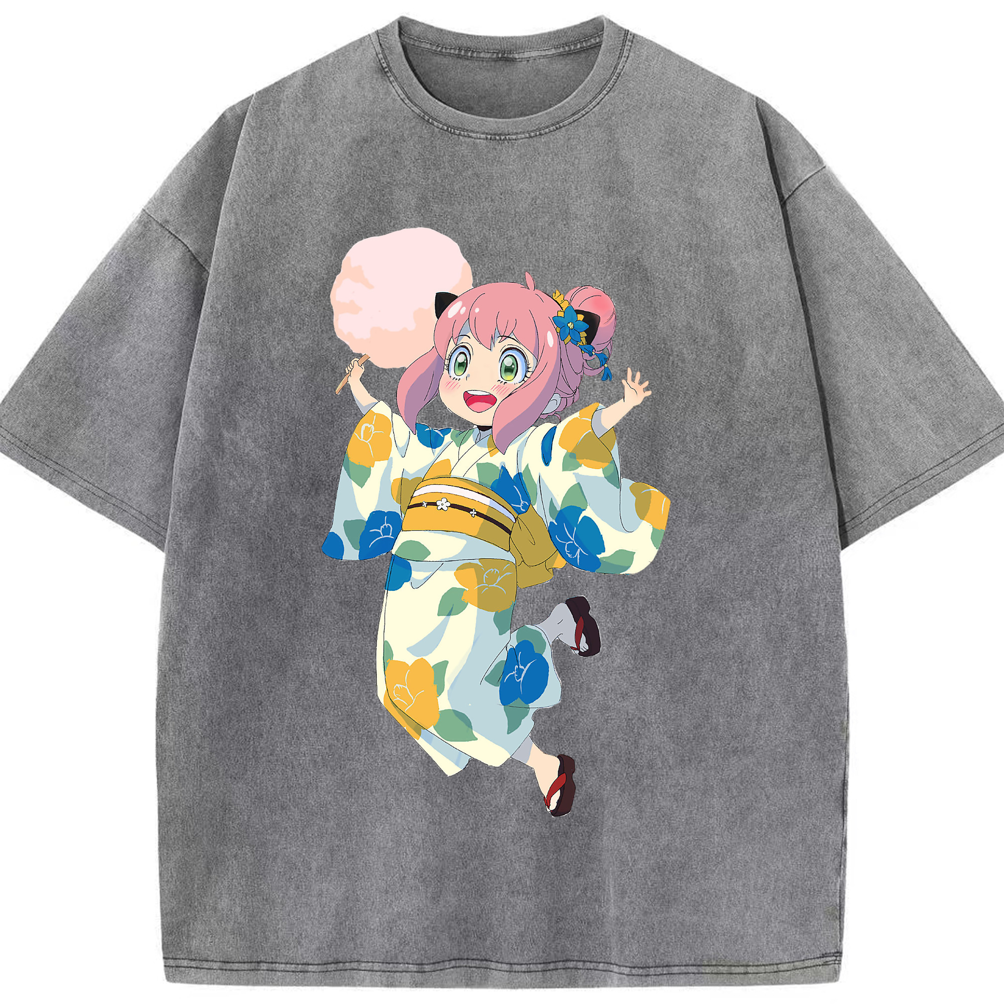 （画像用） SPY×FAMILY间谍家家酒 綿100% ヴィンテージ風 半袖Tシャツ（フロントプリント）