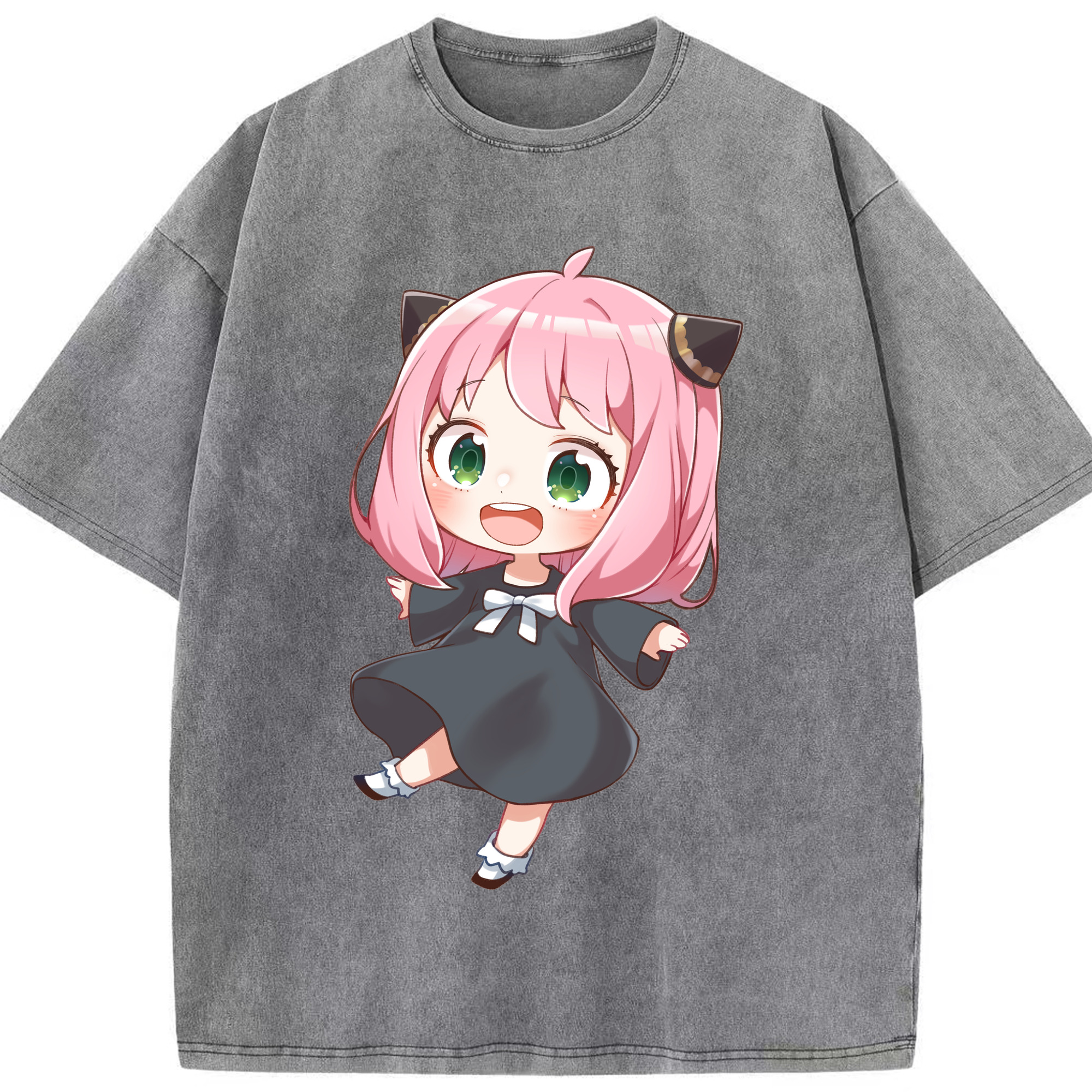 （画像用） SPY×FAMILY间谍家家酒 綿100% ヴィンテージ風 半袖Tシャツ（フロントプリント）