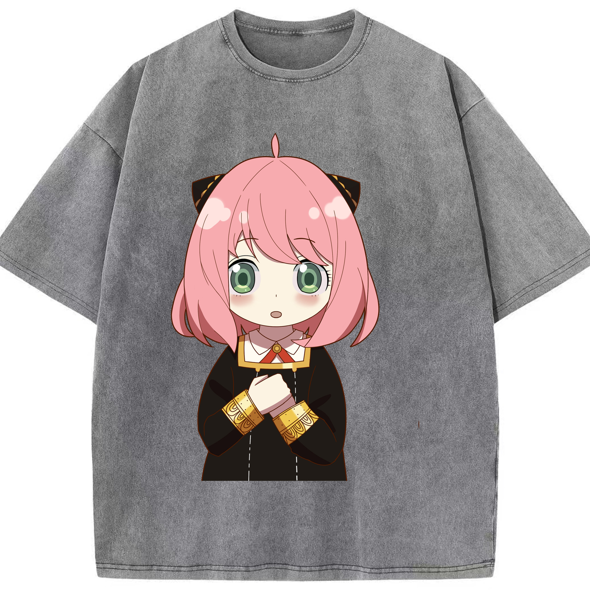 （画像用） SPY×FAMILY间谍家家酒 綿100% ヴィンテージ風 半袖Tシャツ（フロントプリント）