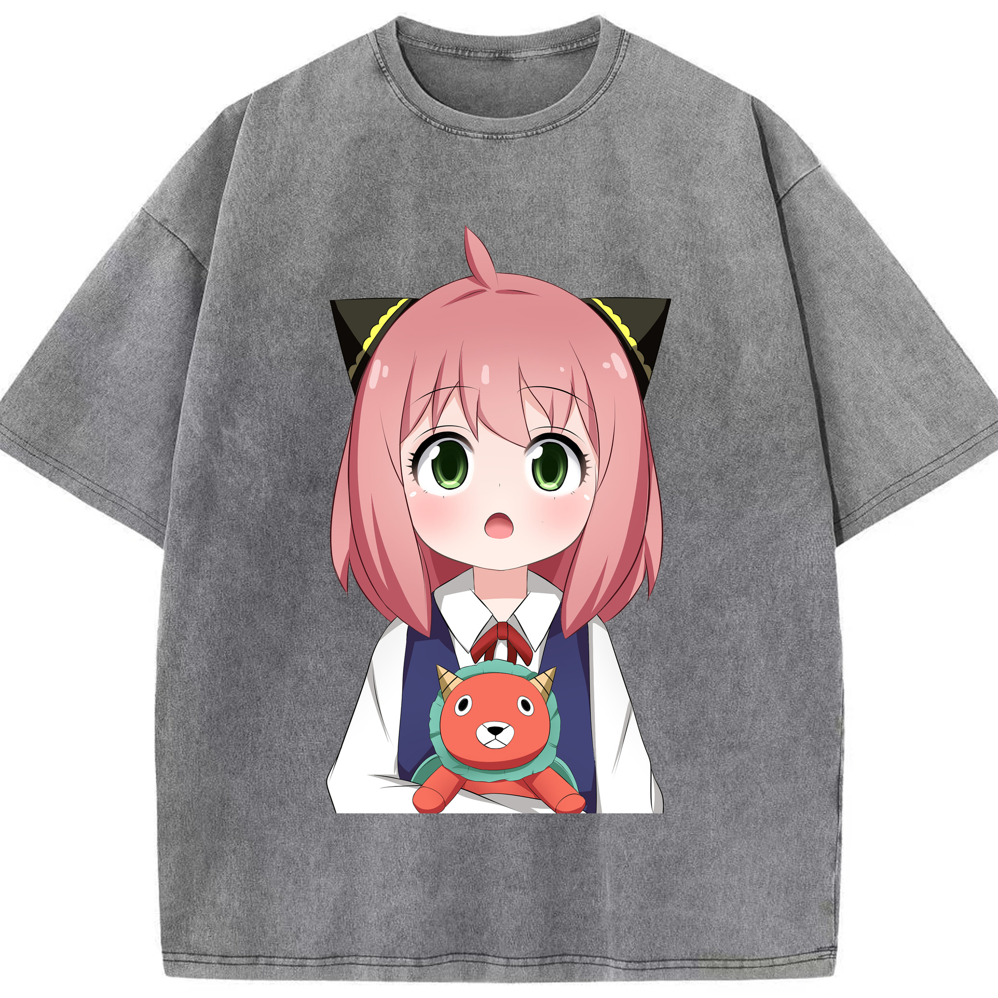 （画像用） SPY×FAMILY间谍家家酒 綿100% ヴィンテージ風 半袖Tシャツ（フロントプリント）