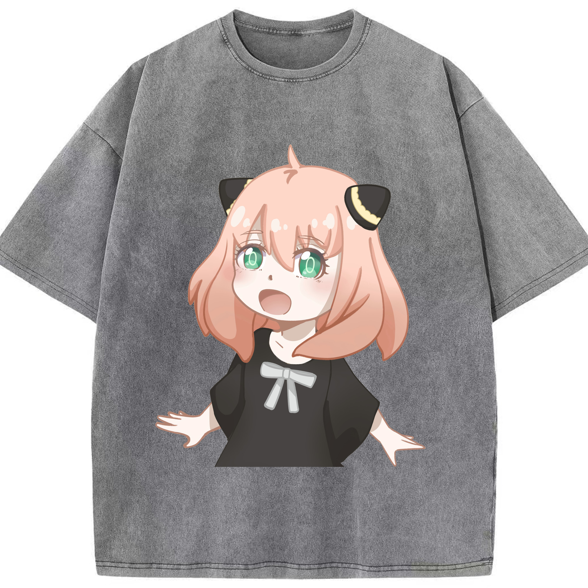 （画像用） SPY×FAMILY间谍家家酒 綿100% ヴィンテージ風 半袖Tシャツ（フロントプリント）