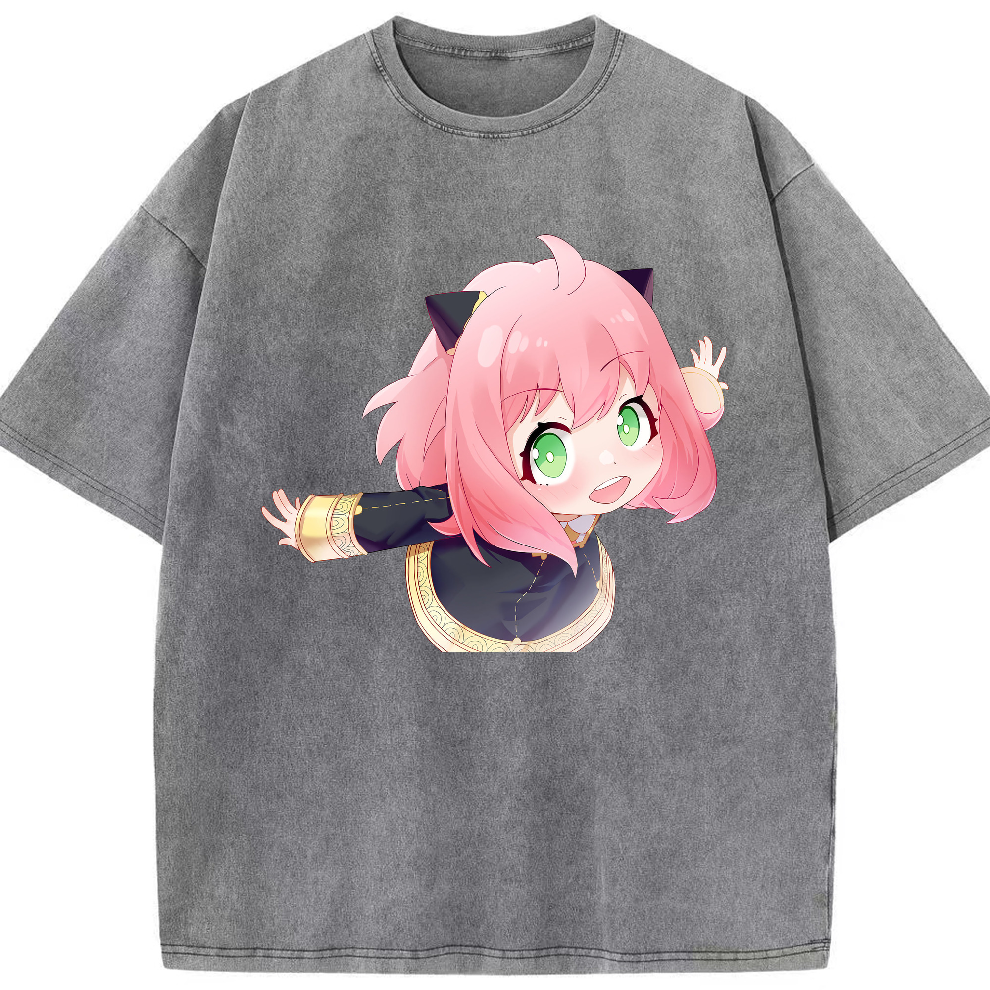（画像用） SPY×FAMILY间谍家家酒 綿100% ヴィンテージ風 半袖Tシャツ（フロントプリント）