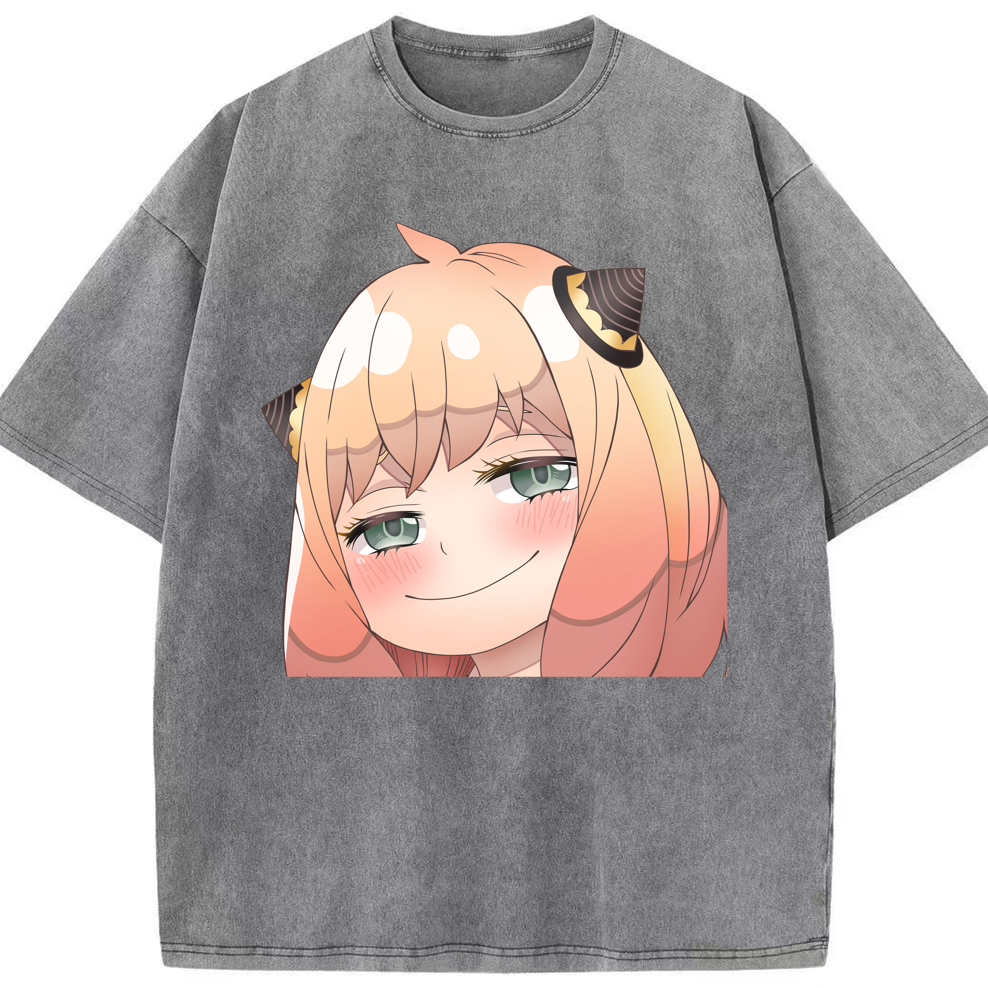 （画像用） SPY×FAMILY间谍家家酒 綿100% ヴィンテージ風 半袖Tシャツ（フロントプリント）