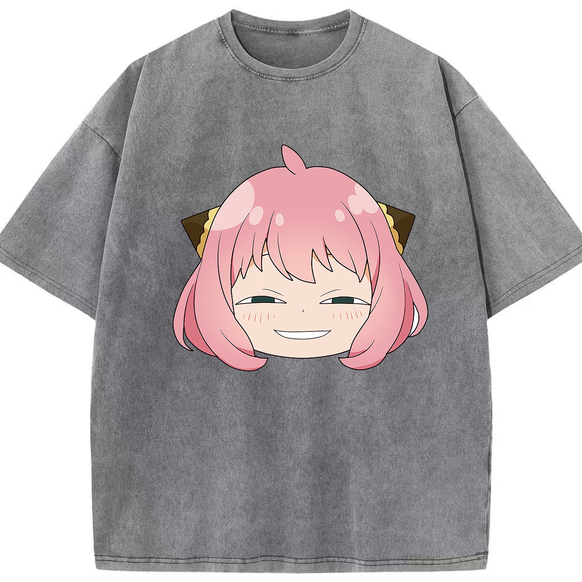 （画像用） SPY×FAMILY间谍家家酒 綿100% ヴィンテージ風 半袖Tシャツ（フロントプリント）