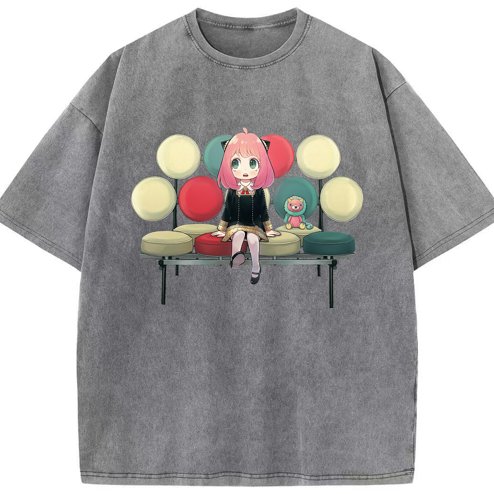 （画像用） SPY×FAMILY间谍家家酒 綿100% ヴィンテージ風 半袖Tシャツ（フロントプリント）