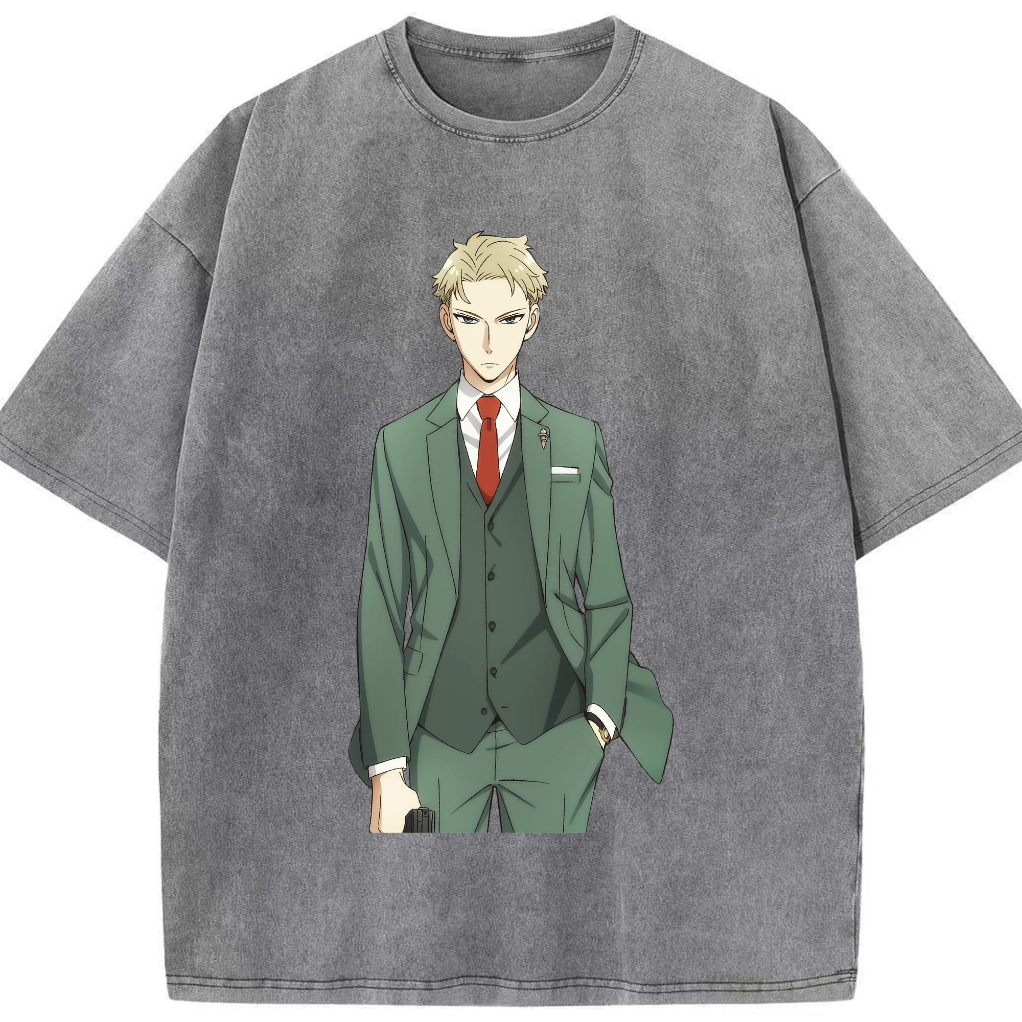 （画像用） SPY×FAMILY间谍家家酒 綿100% ヴィンテージ風 半袖Tシャツ（フロントプリント）