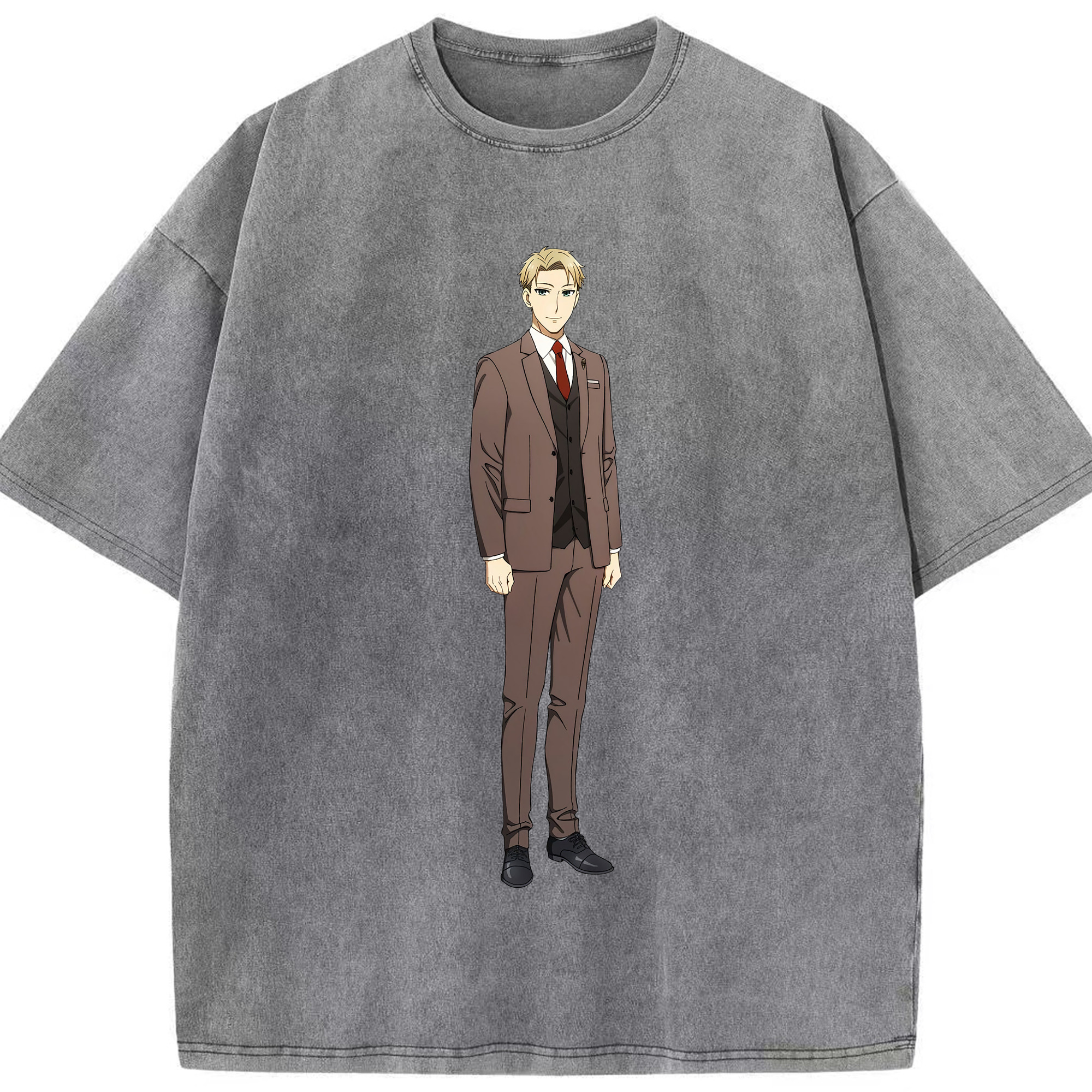 （画像用） SPY×FAMILY间谍家家酒 綿100% ヴィンテージ風 半袖Tシャツ（フロントプリント）
