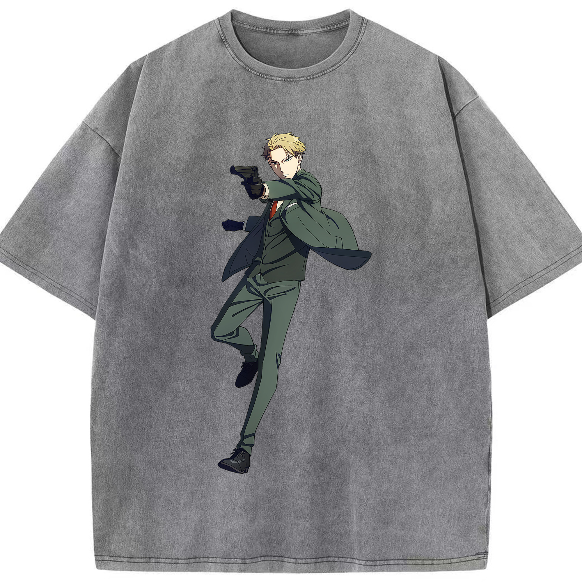 （画像用） SPY×FAMILY间谍家家酒 綿100% ヴィンテージ風 半袖Tシャツ（フロントプリント）