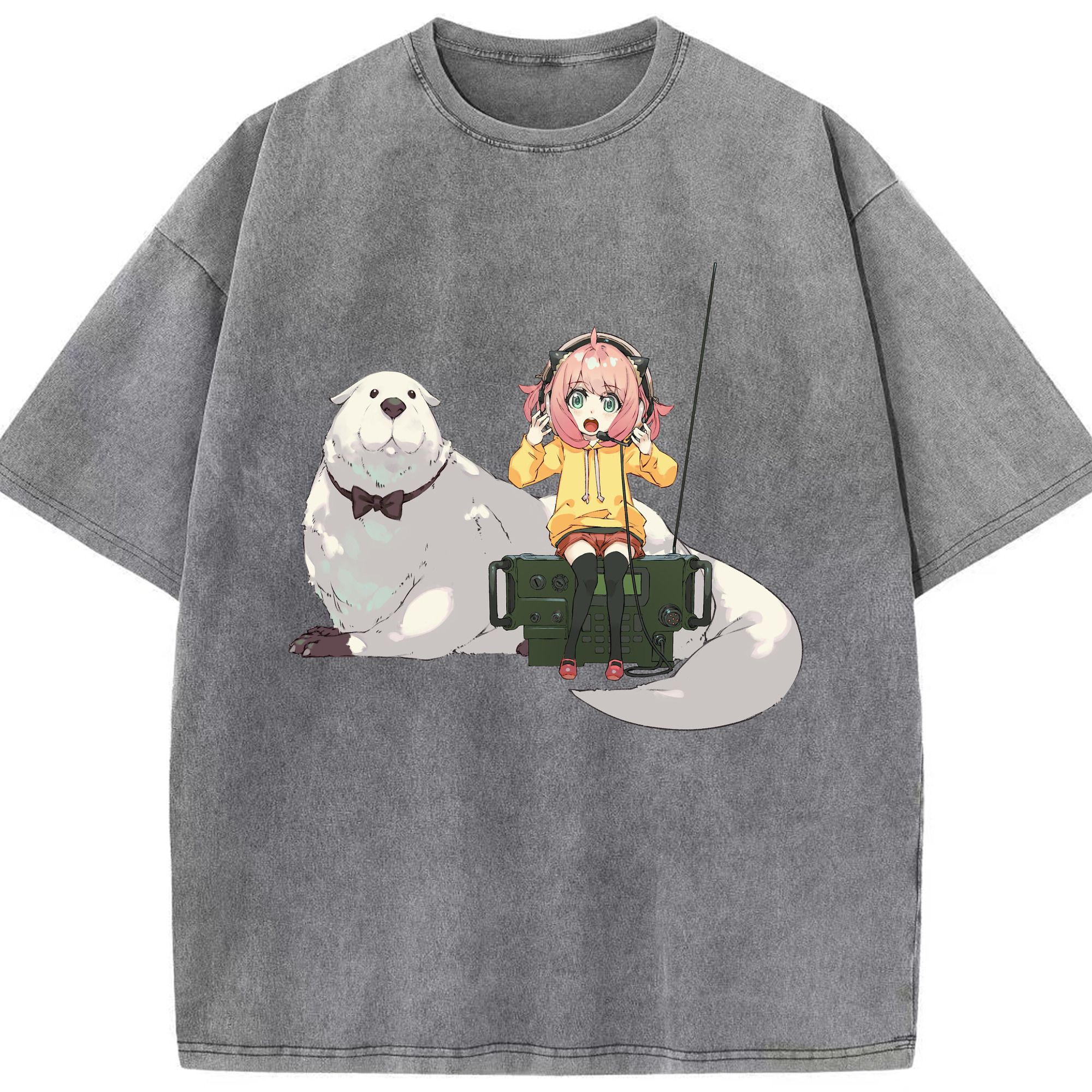 （画像用） SPY×FAMILY间谍家家酒 綿100% ヴィンテージ風 半袖Tシャツ（フロントプリント）