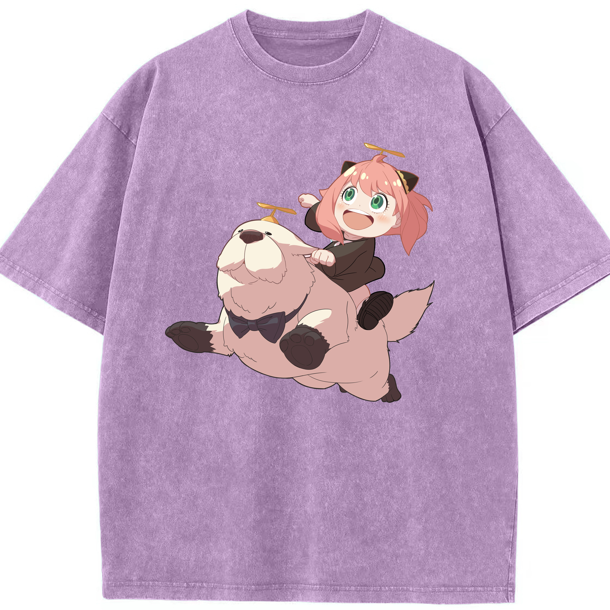 （画像用） SPY×FAMILY间谍家家酒 綿100% ヴィンテージ風 半袖Tシャツ（フロントプリント）