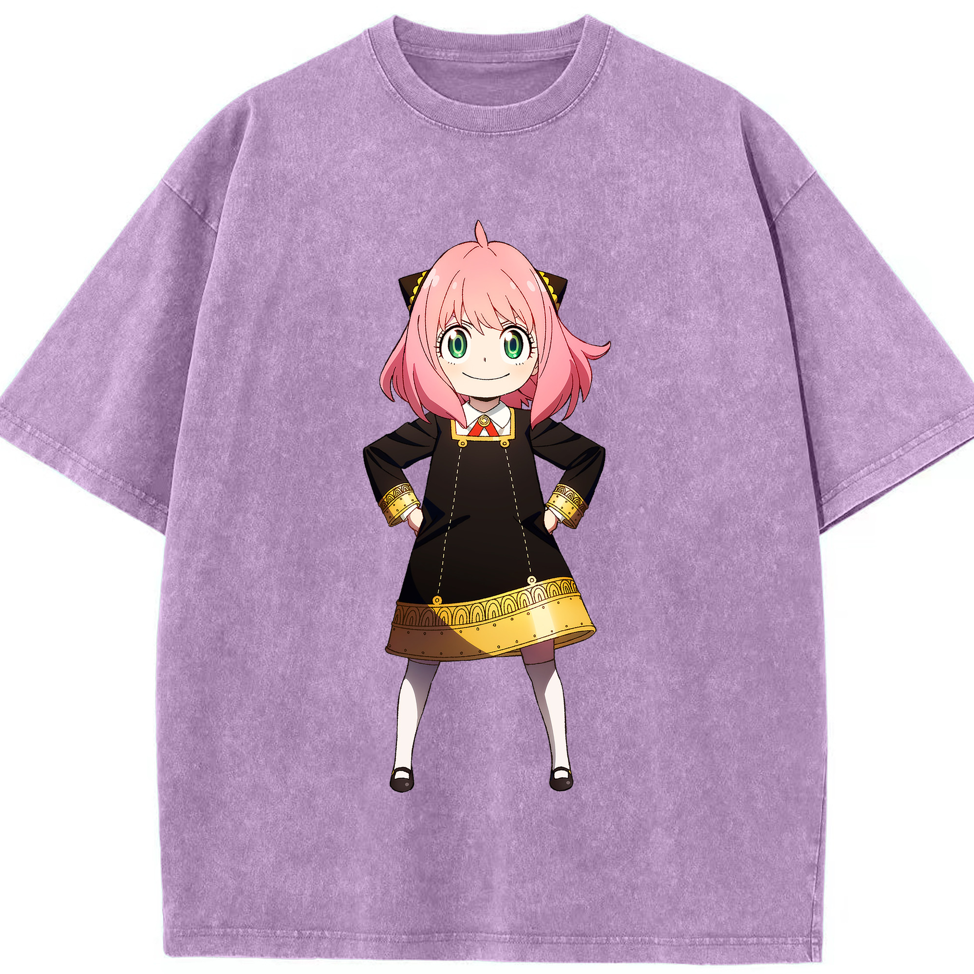（画像用） SPY×FAMILY间谍家家酒 綿100% ヴィンテージ風 半袖Tシャツ（フロントプリント）