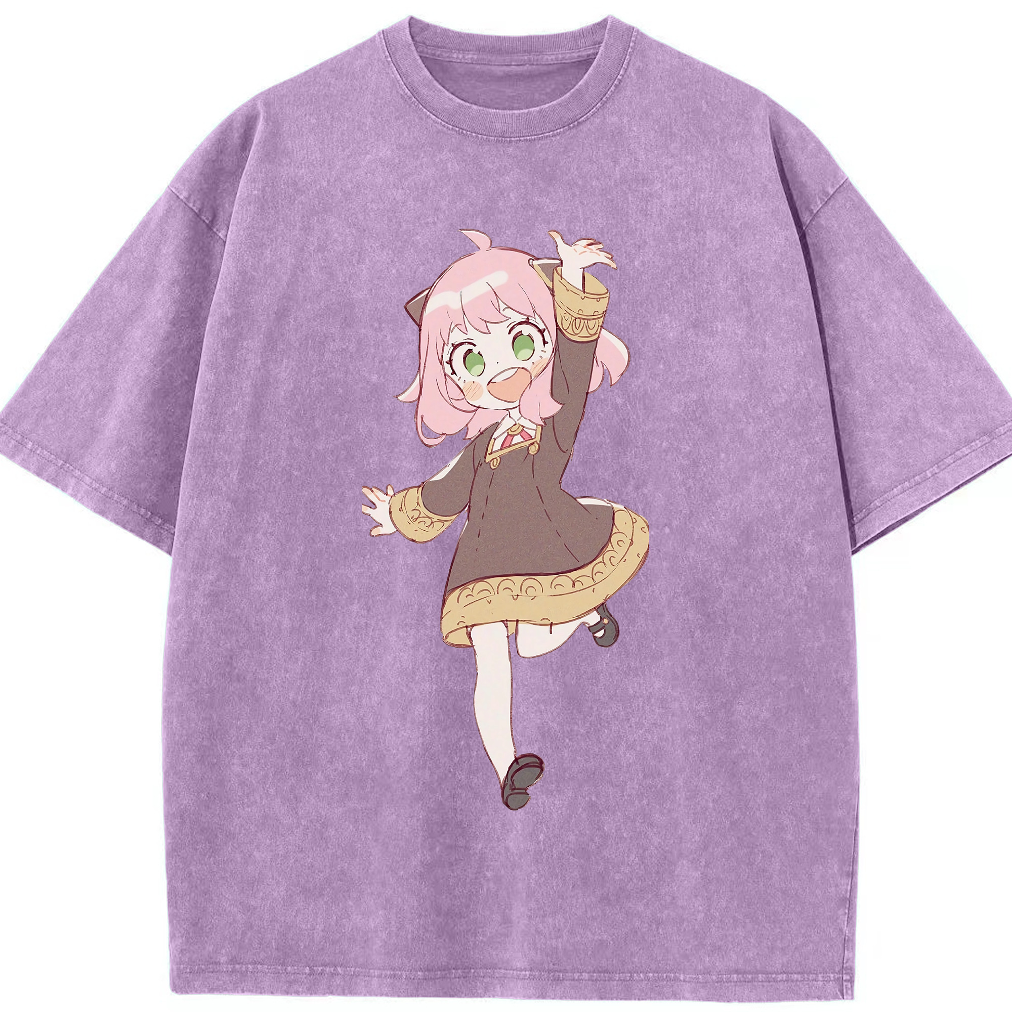 （画像用） SPY×FAMILY间谍家家酒 綿100% ヴィンテージ風 半袖Tシャツ（フロントプリント）