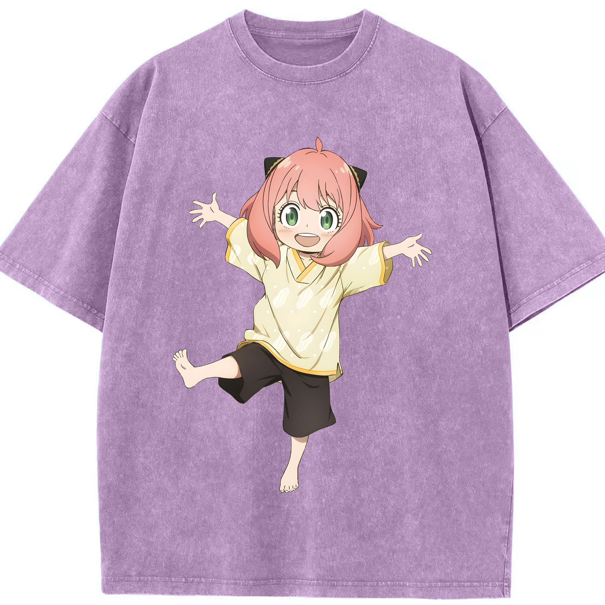 （画像用） SPY×FAMILY间谍家家酒 綿100% ヴィンテージ風 半袖Tシャツ（フロントプリント）