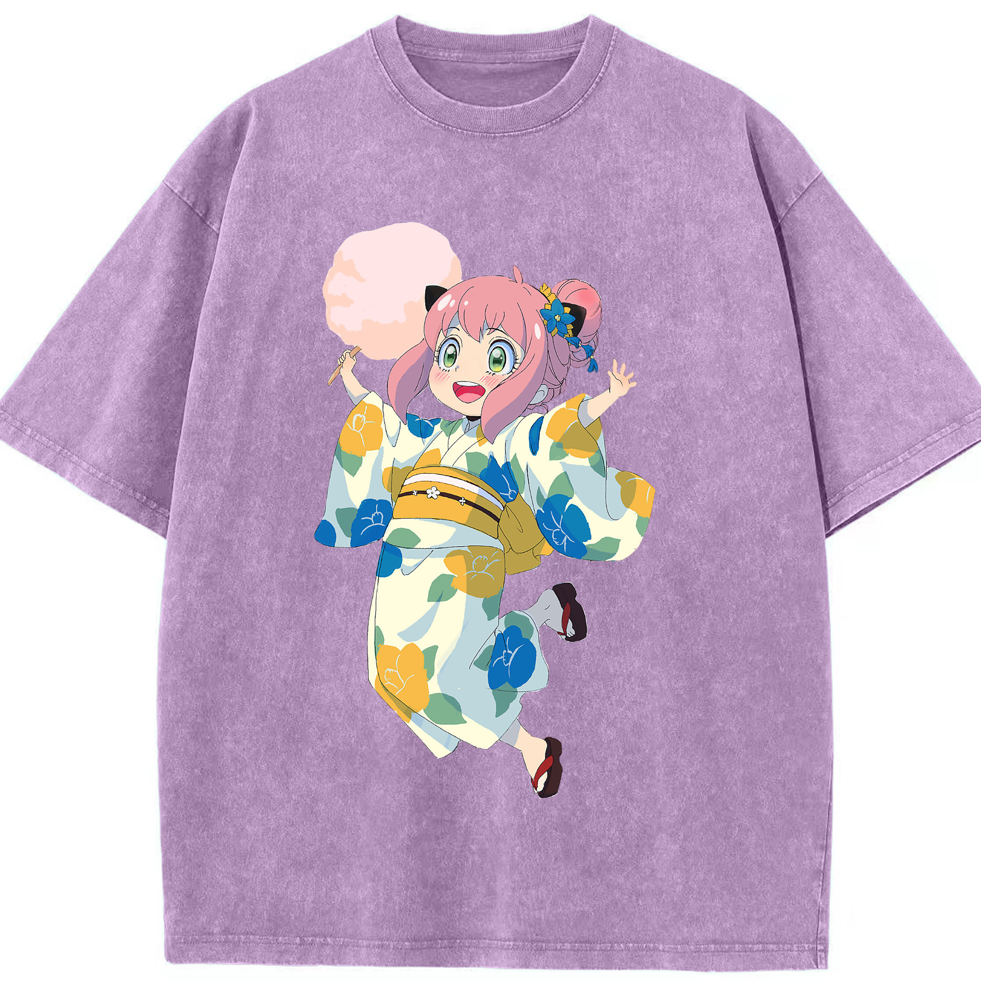 （画像用） SPY×FAMILY间谍家家酒 綿100% ヴィンテージ風 半袖Tシャツ（フロントプリント）