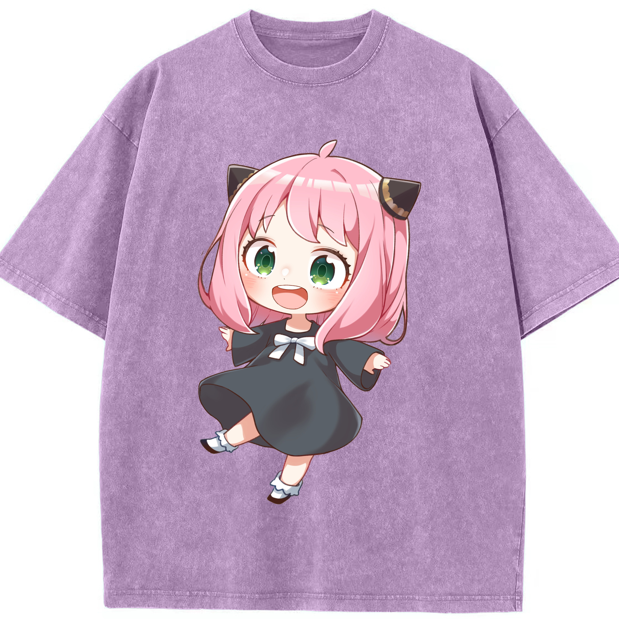 （画像用） SPY×FAMILY间谍家家酒 綿100% ヴィンテージ風 半袖Tシャツ（フロントプリント）