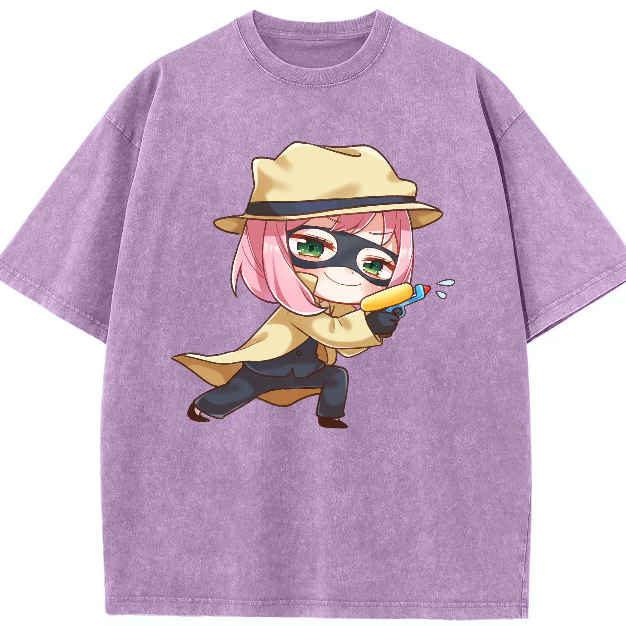 （画像用） SPY×FAMILY间谍家家酒 綿100% ヴィンテージ風 半袖Tシャツ（フロントプリント）