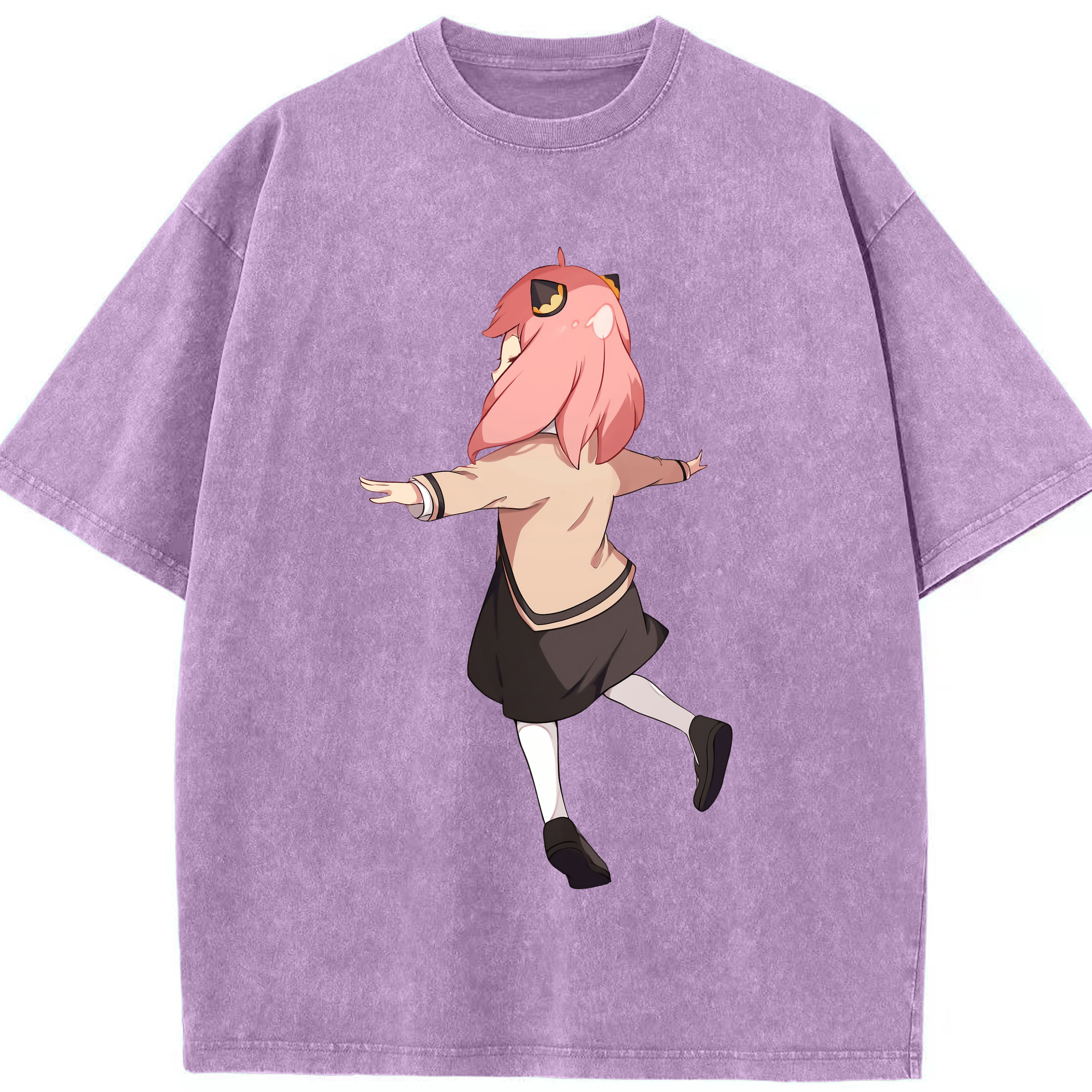 （画像用） SPY×FAMILY间谍家家酒 綿100% ヴィンテージ風 半袖Tシャツ（フロントプリント）