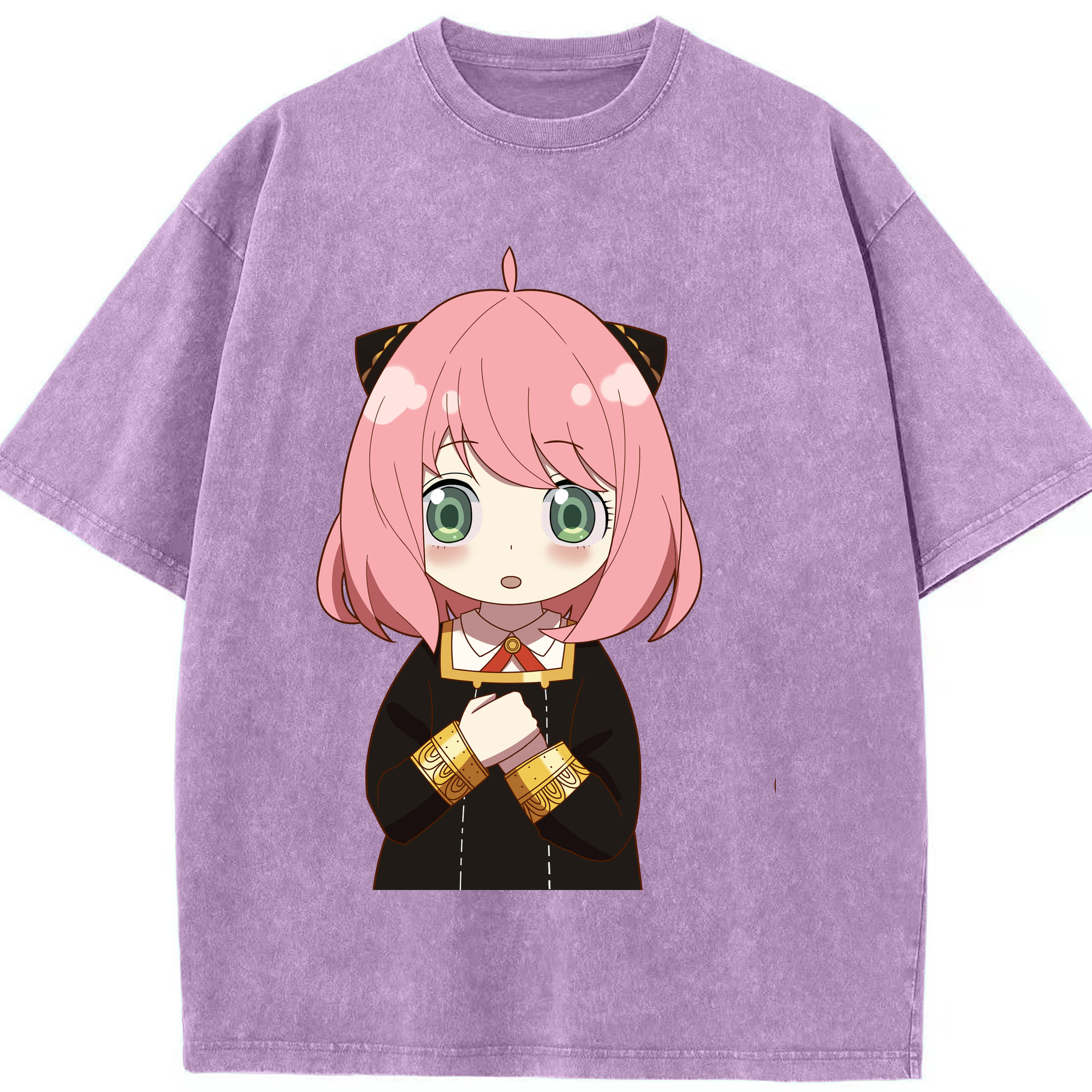（画像用） SPY×FAMILY间谍家家酒 綿100% ヴィンテージ風 半袖Tシャツ（フロントプリント）