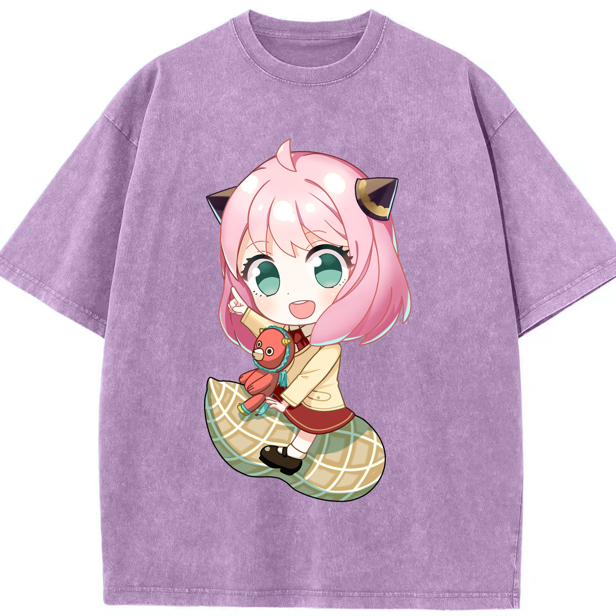 （画像用） SPY×FAMILY间谍家家酒 綿100% ヴィンテージ風 半袖Tシャツ（フロントプリント）